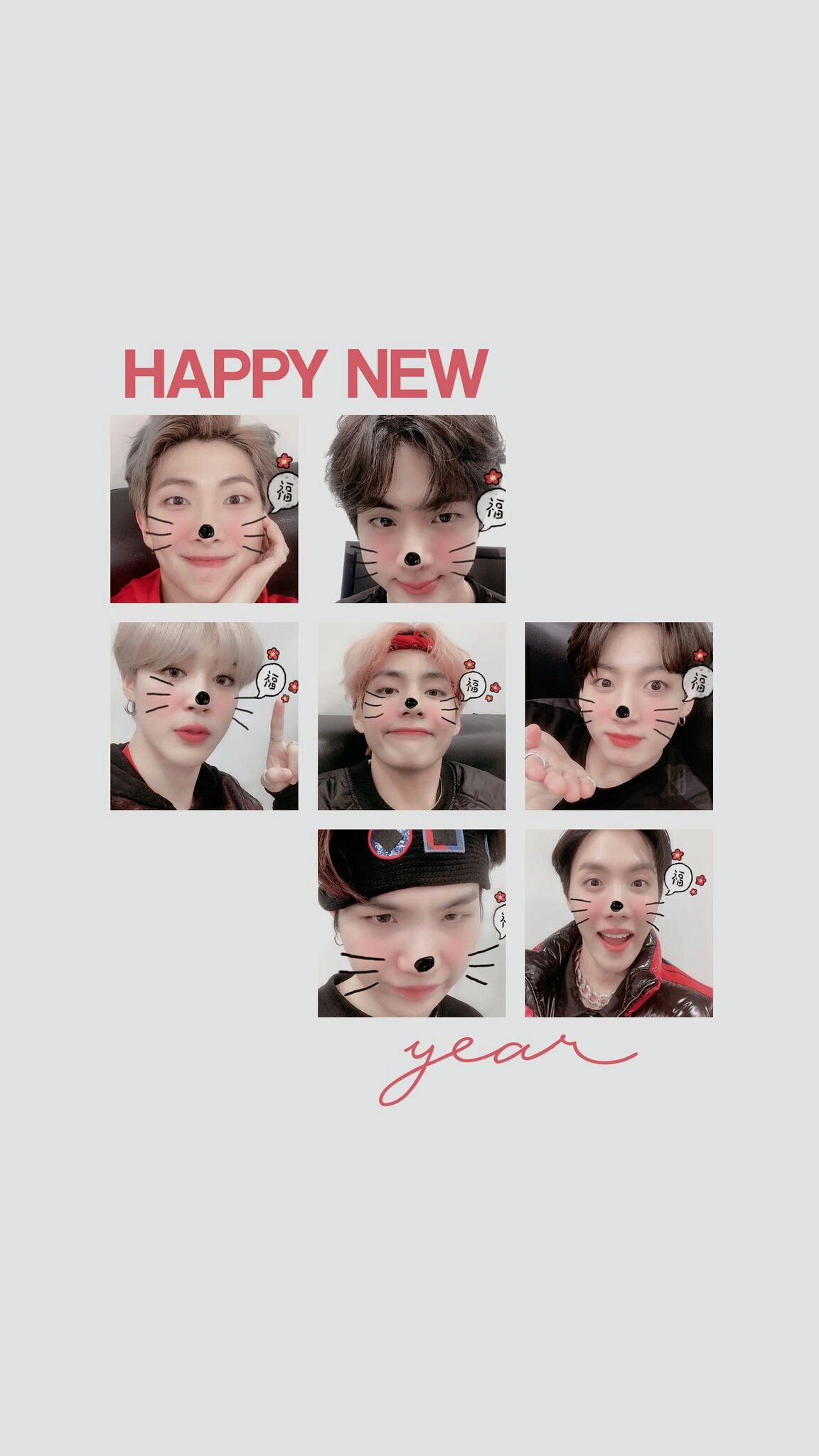 FACEBOOK 190204 Happy New Year's Day 2019 #BTS. Happy new year wallpaper, Happy new year, Bts wallpaper