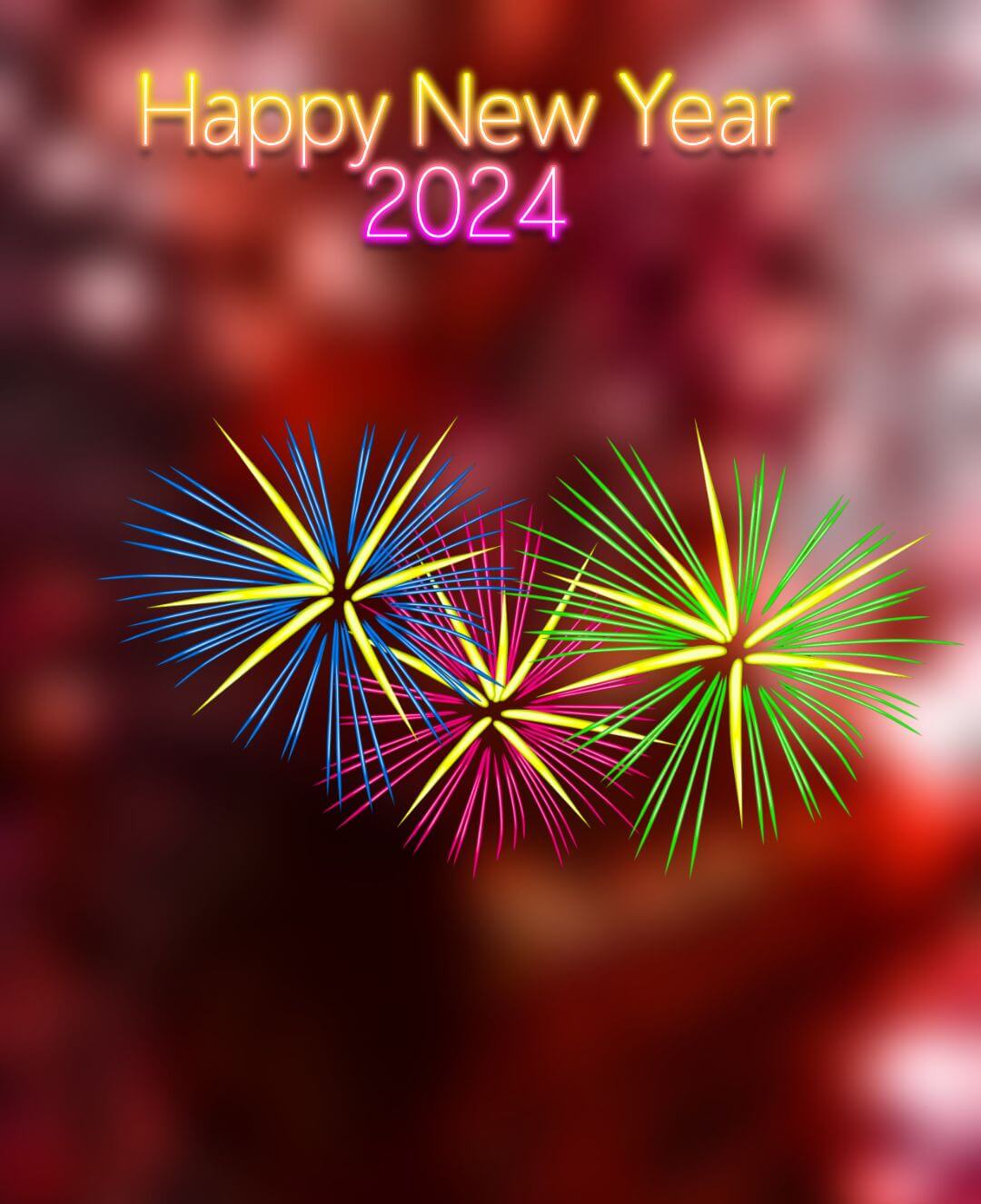 Happy New Year 2024 HD Photo Editing CB Background