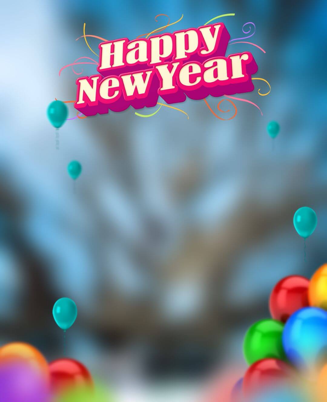Happy New Year 2024 Blur Editing Background