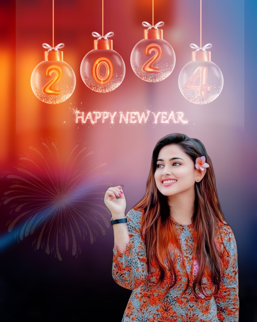 Happy New Year 2024 Cb editing HD Background Free Download
