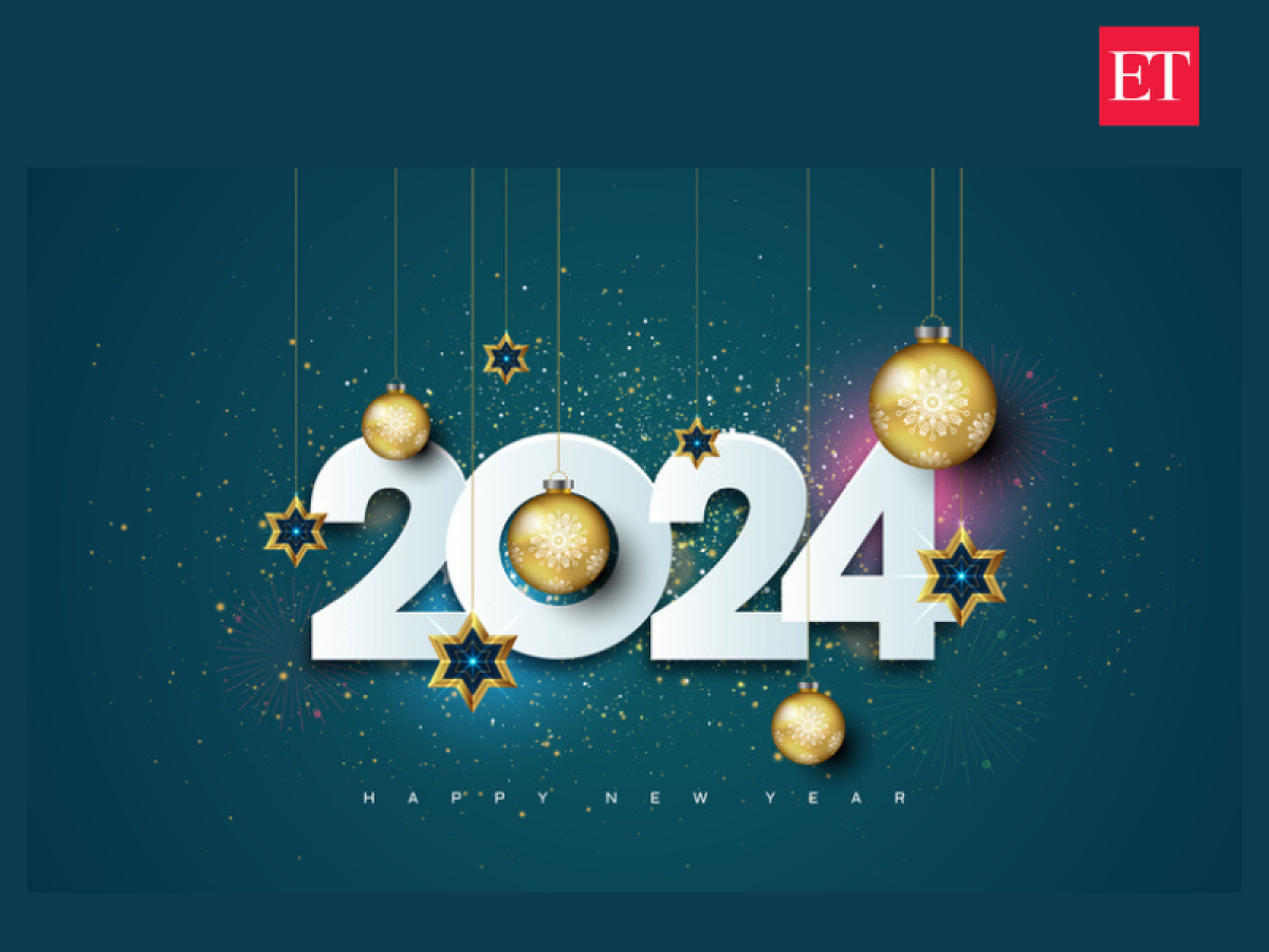 happy new year wishes: Happy New Year 2024: best wishes, quotes, image, Whatsapp messages, Facebook status, Instagram story, wallpaper Economic Times