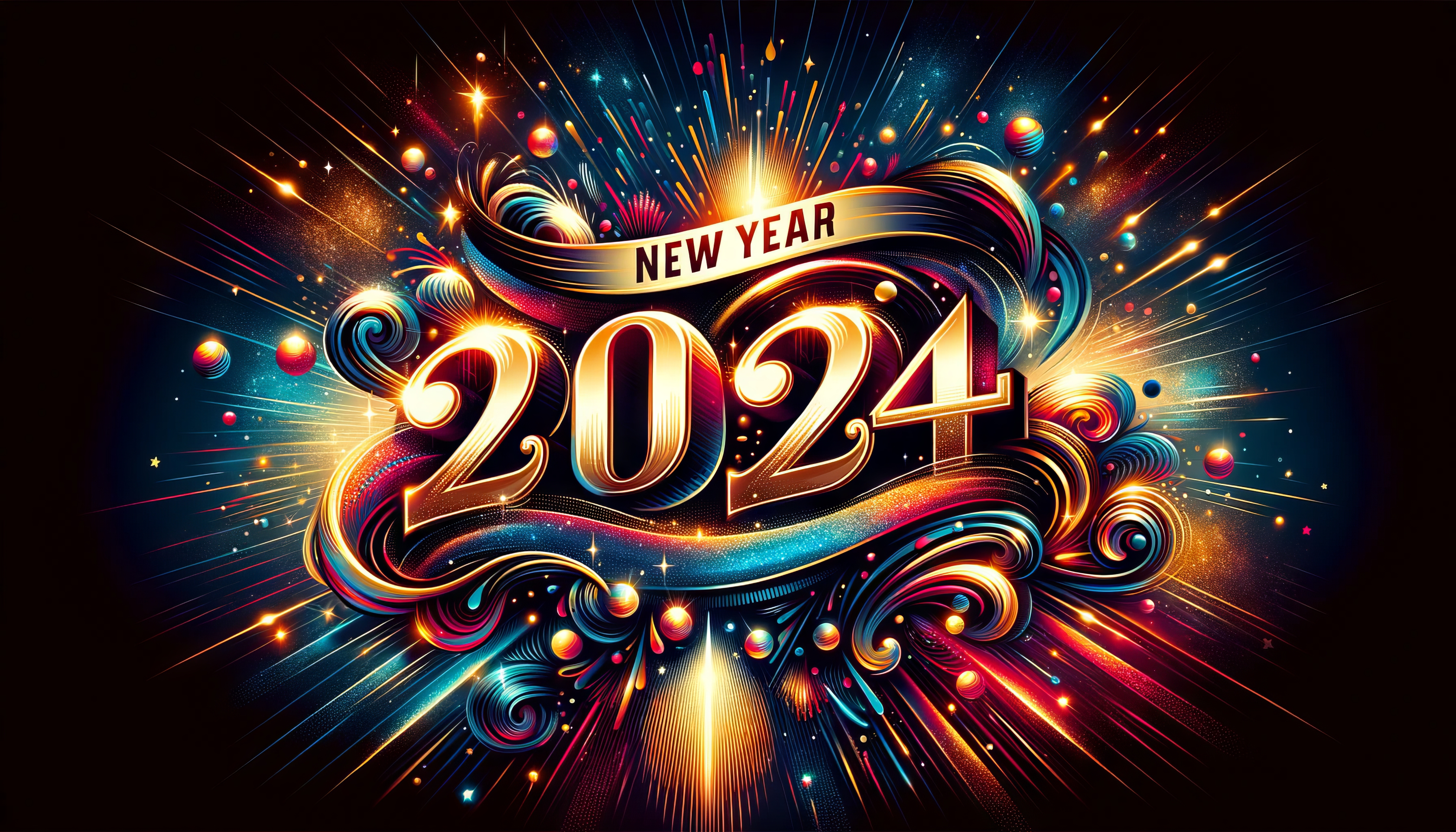 New Year 2024 HD Wallpaper Download