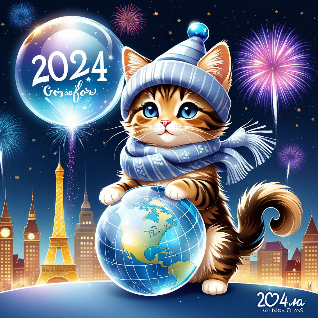 2024 Happy new year 2024 card wish