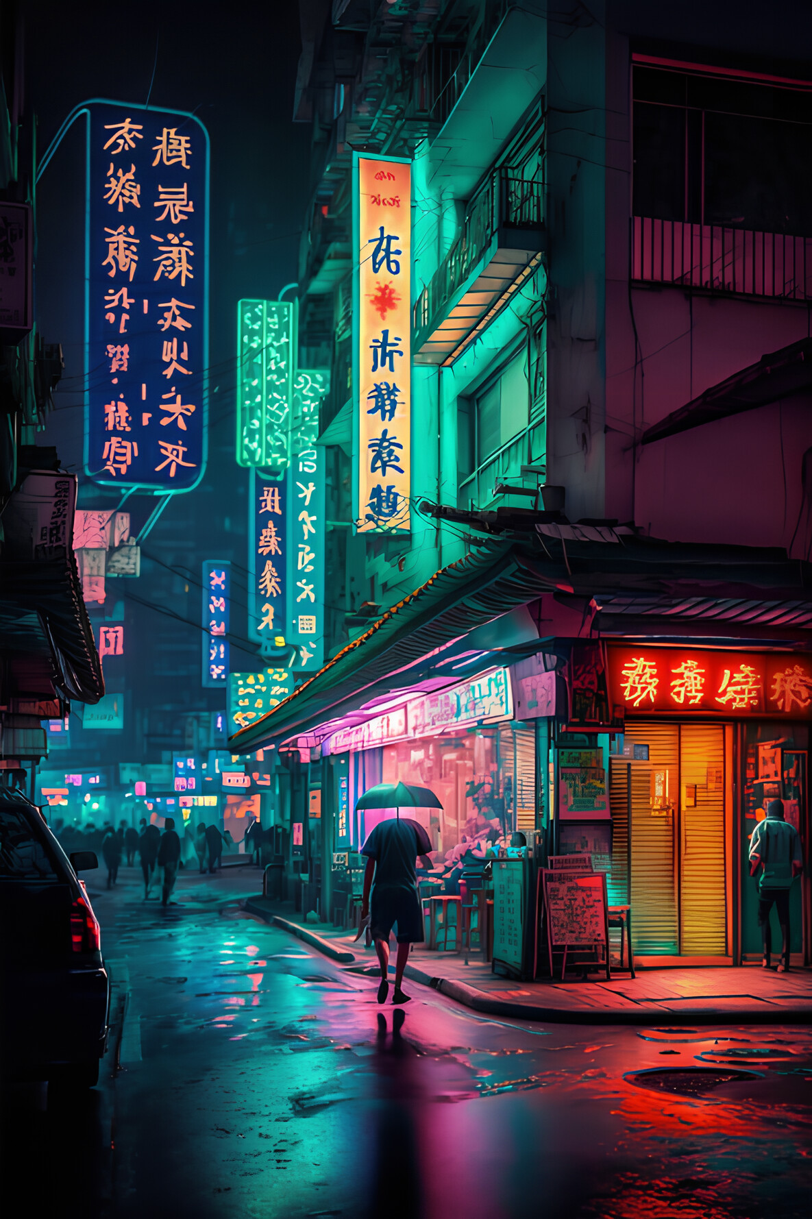 Neon Night at china Town