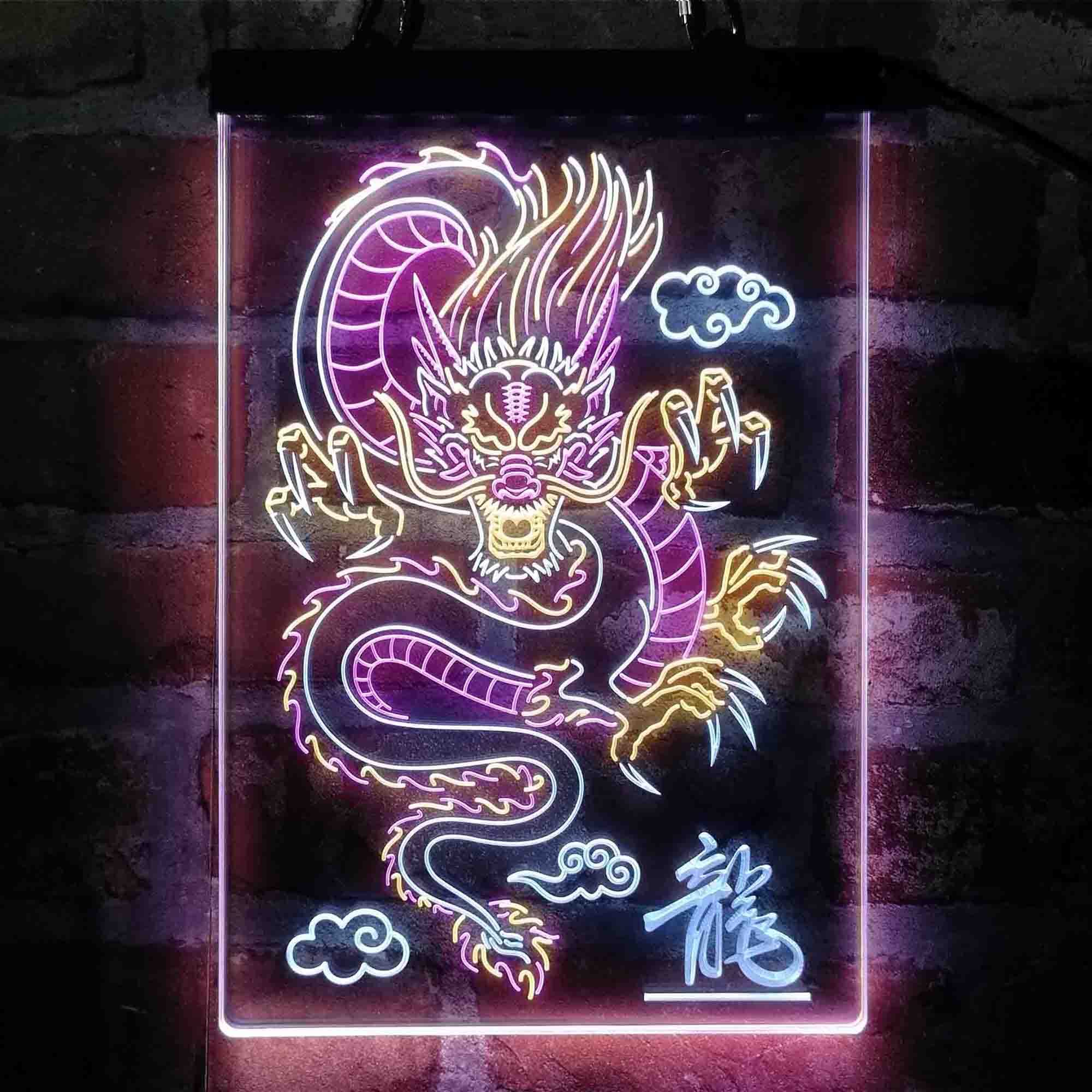 Amazon.com, ADVPRO Chinese Dragon In The Cloud Word Tri Color Led Neon Sign White & Purple & Yellow 13 X 17.7 Inches St9s34 I3225 Wpy, Tools & Home Improvement