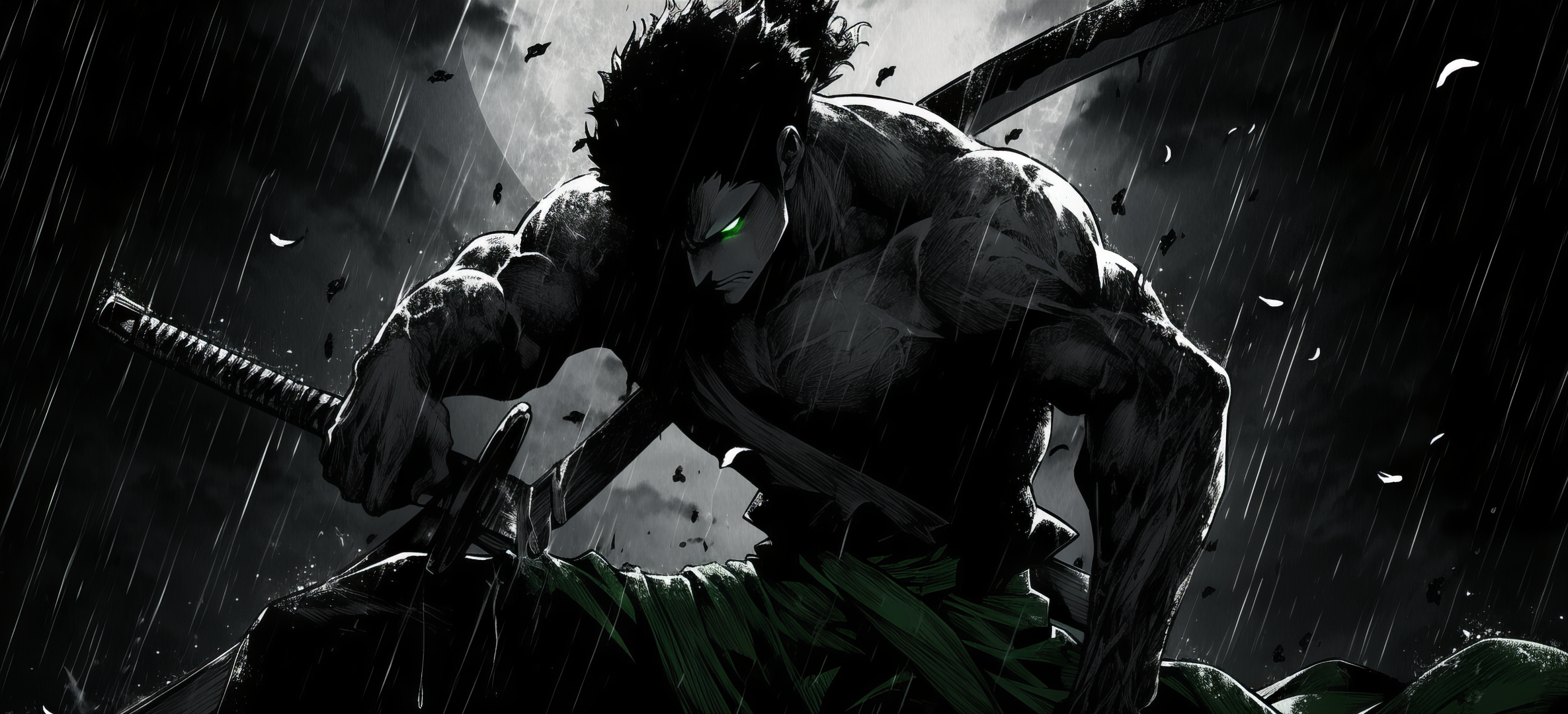 Zoro In Epic Manga Style Wallpaper