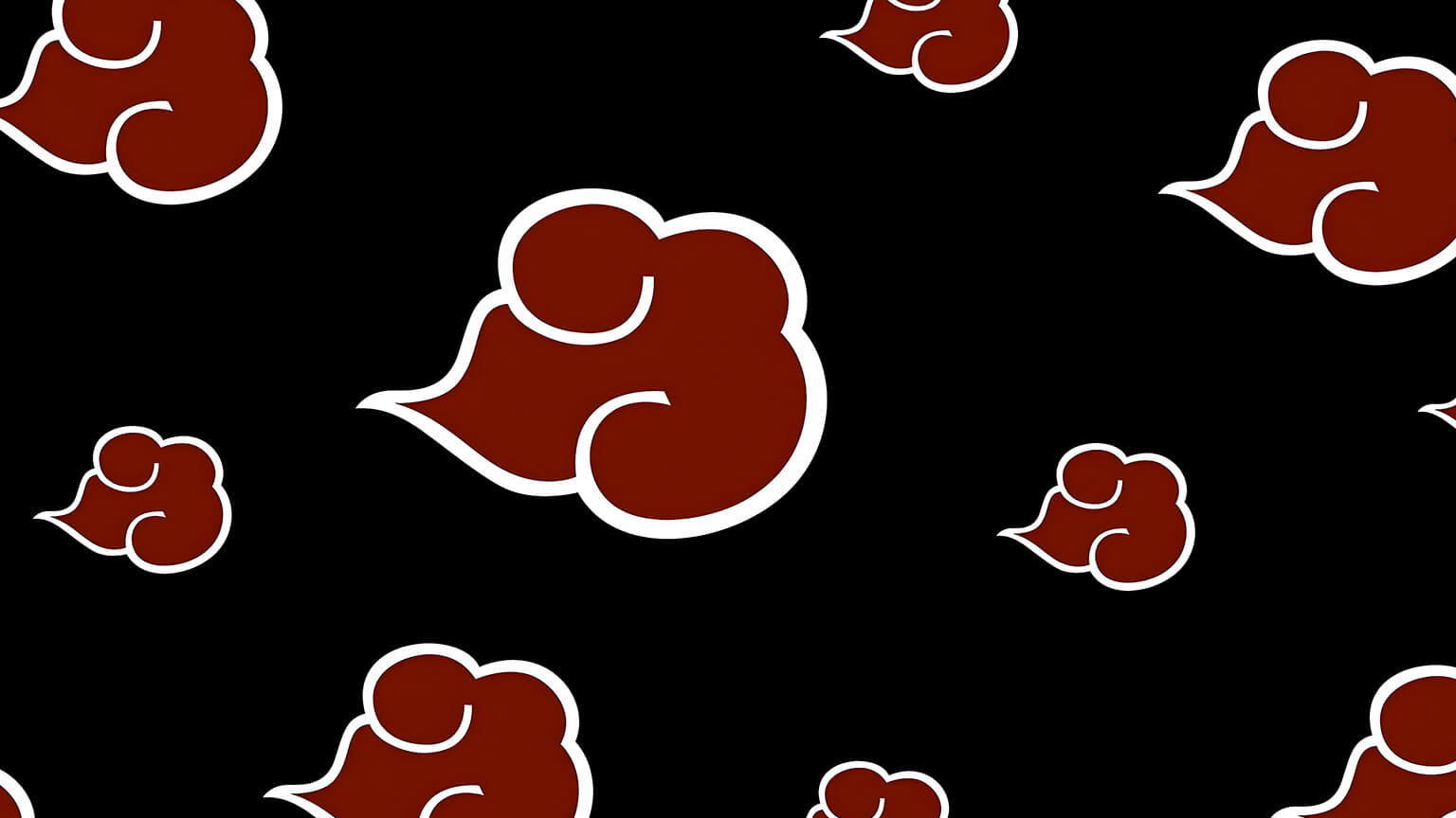 Naruto Akatsuki Symbol Black Wallpaper HD Download