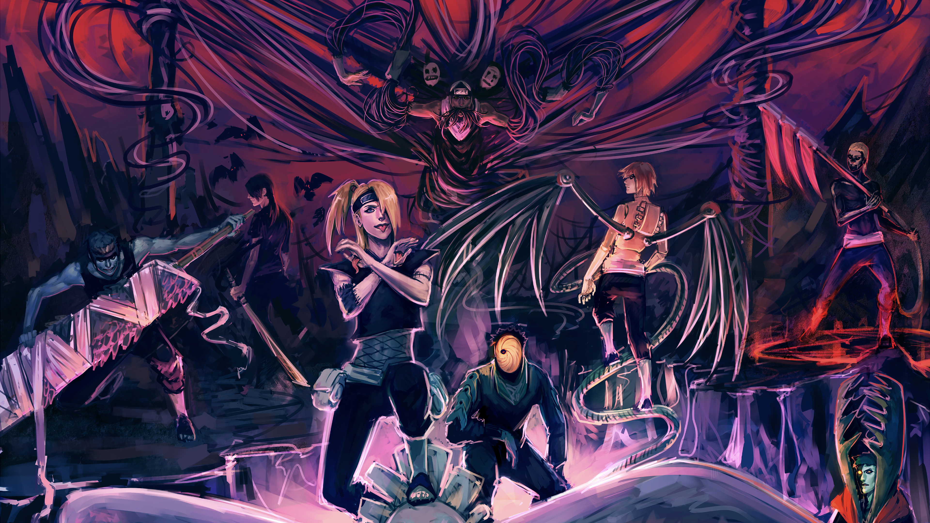 All Akatsuki Members 4K Wallpaper