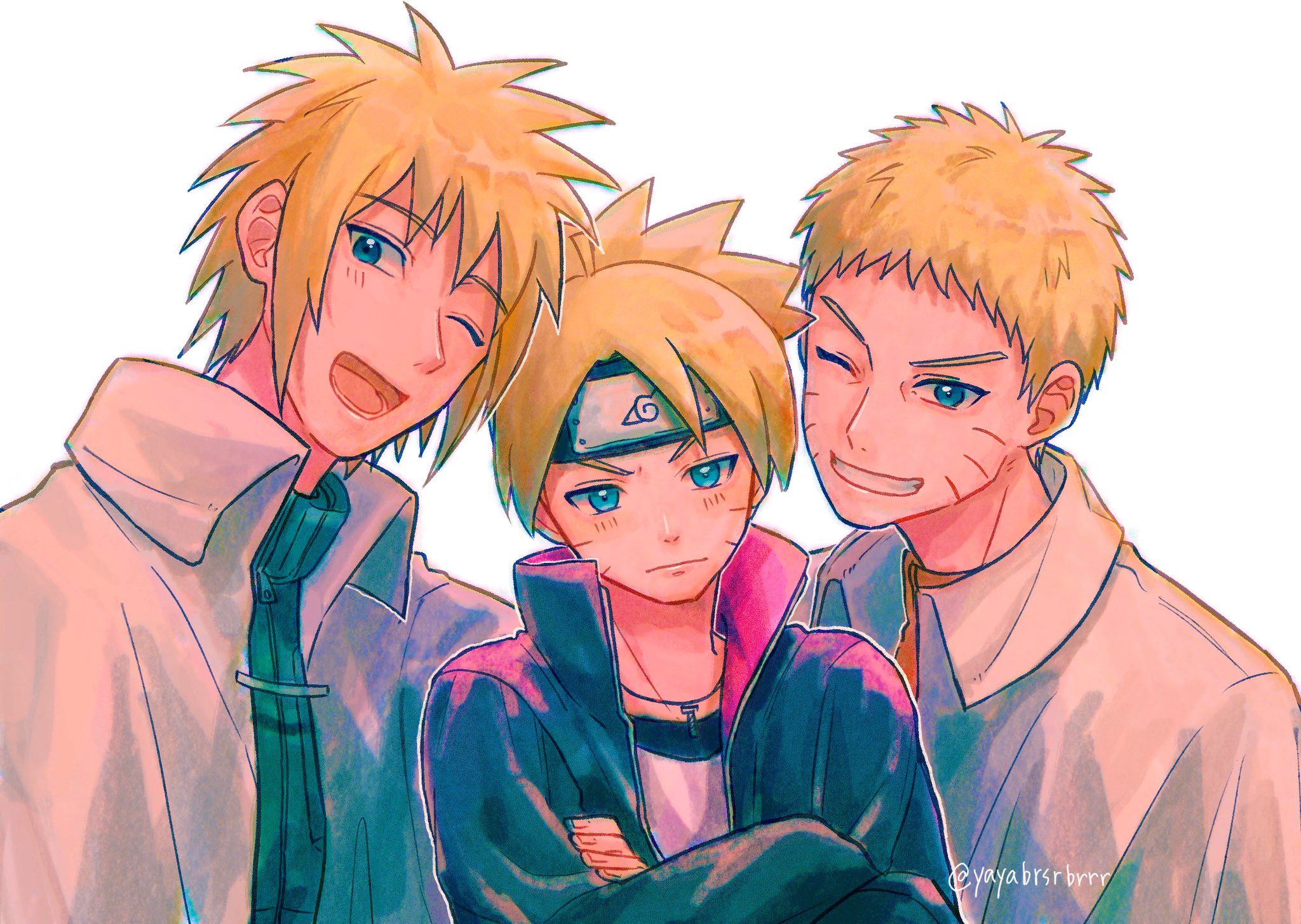 minato and boruto and Naruto Namikaze fond d'écran
