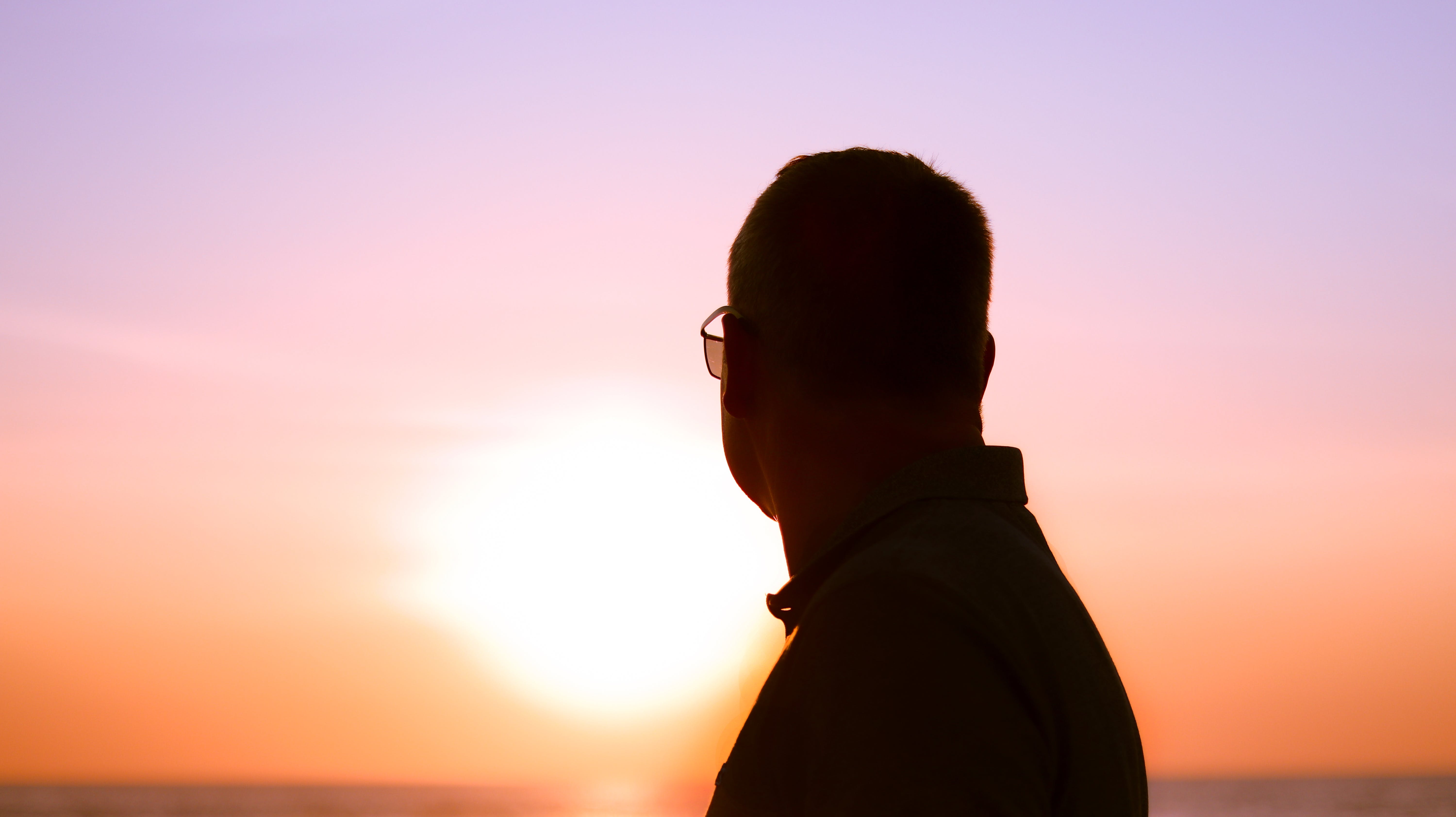 Man Watching Sunset Photo, Download The BEST Free Man Watching Sunset & HD Image