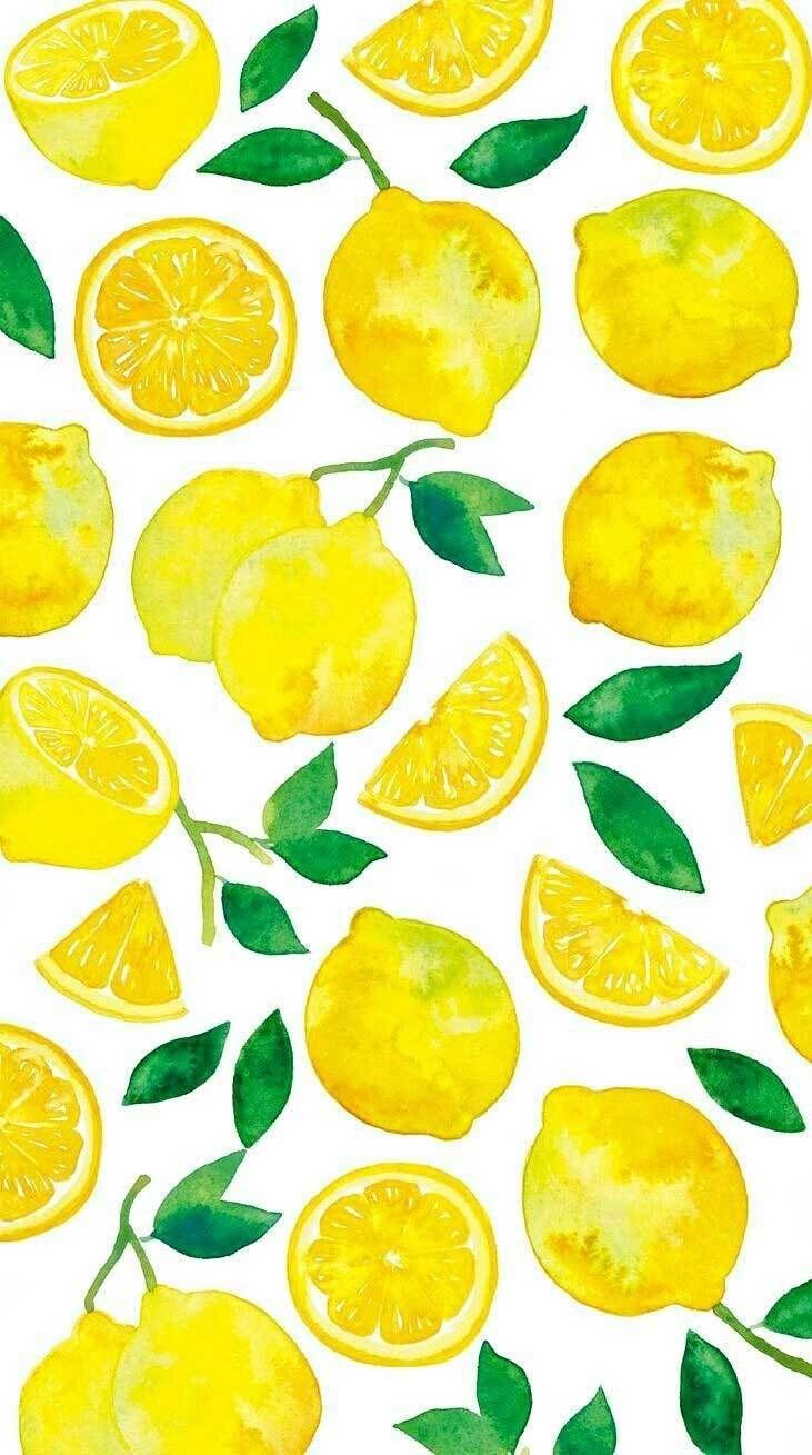 Lemons water color illustration #wallpaper. Fond d'écran coloré, Fond d'écran téléphone, Fond d'écran fruit