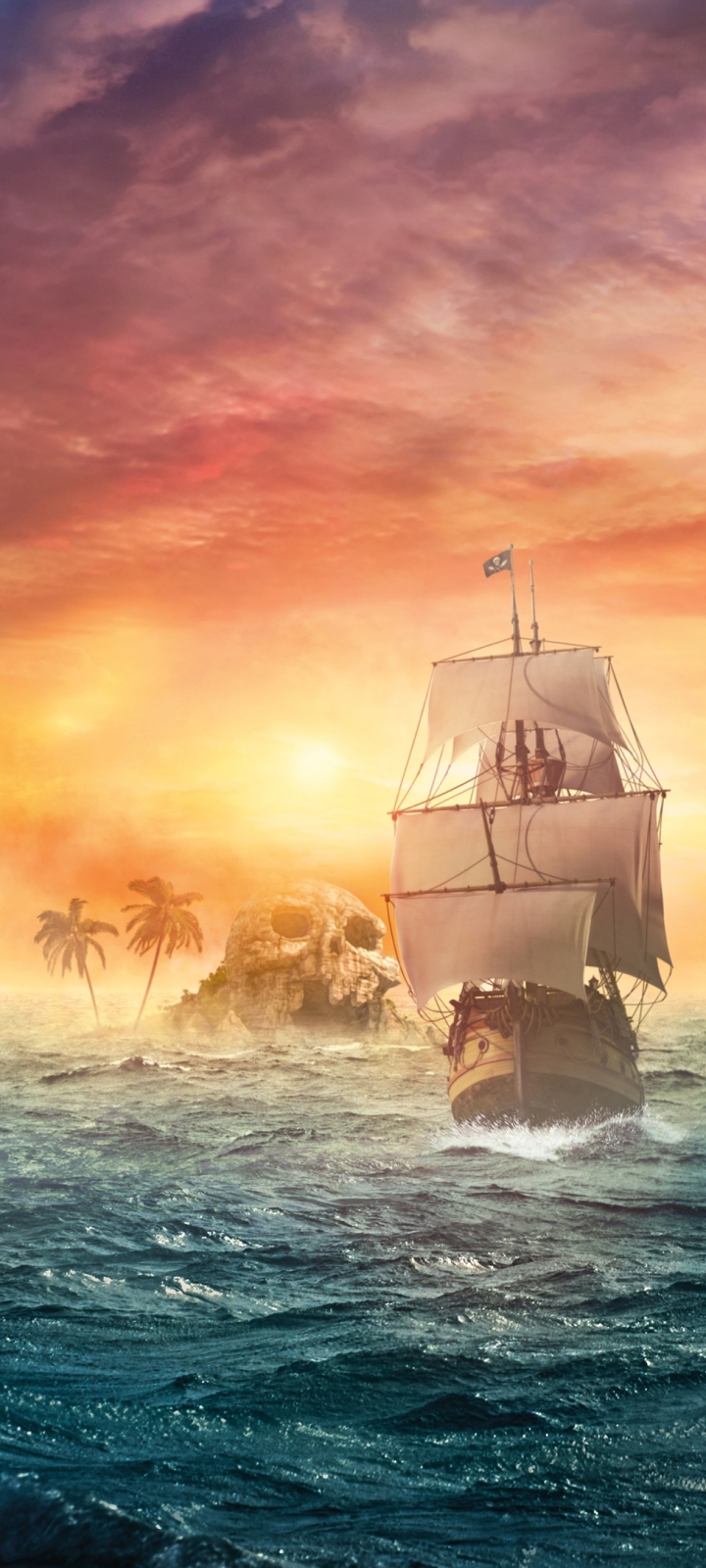 Pirate Ship Phone Wallpaper