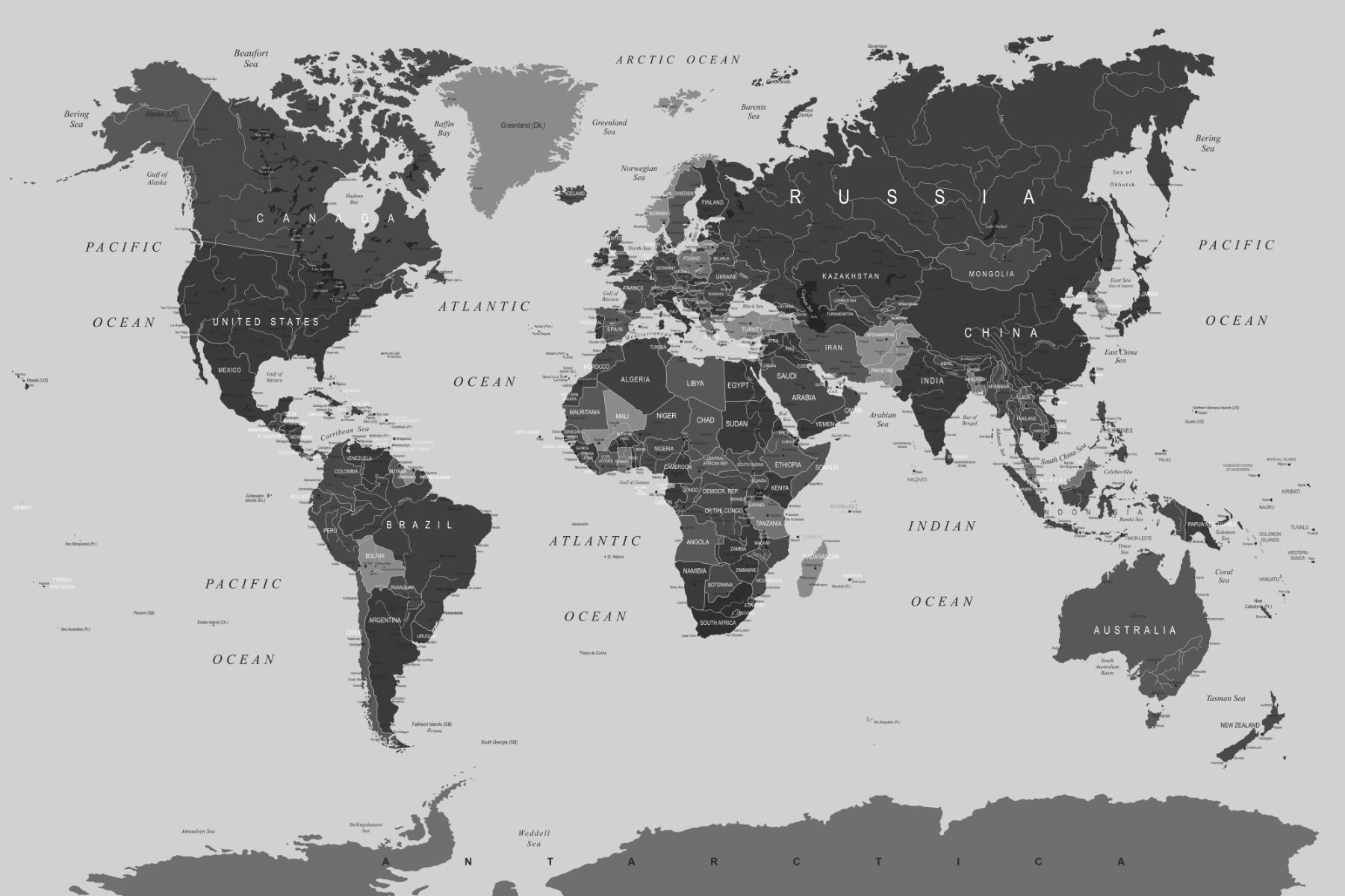 World Map Wallpaper Mural • Wallmur®