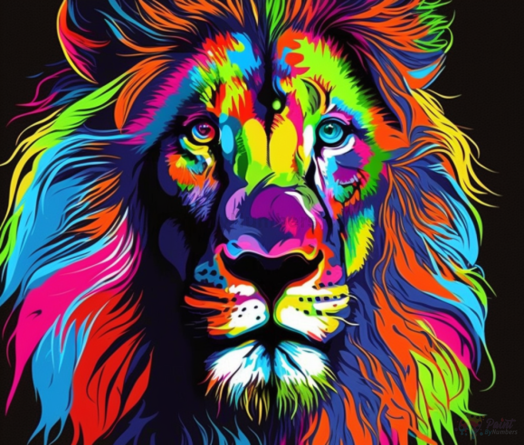 Rainbow Lion Adult Paint By Numbers