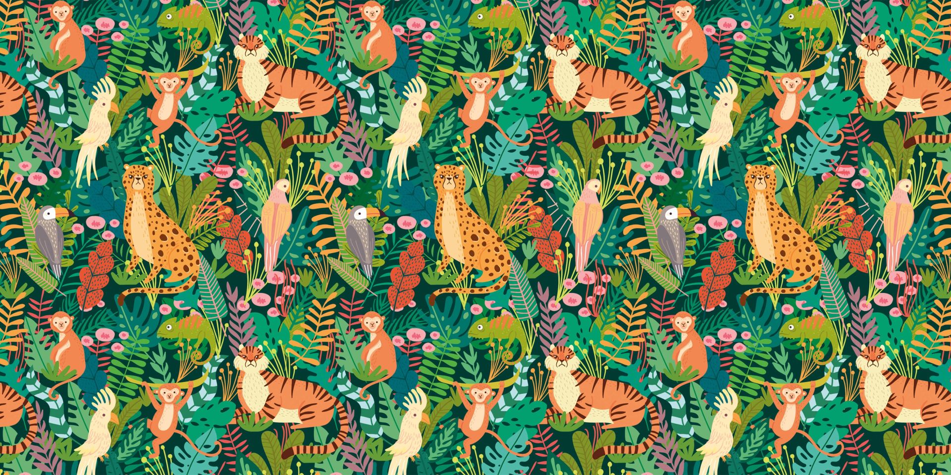 Colourful animals pattern