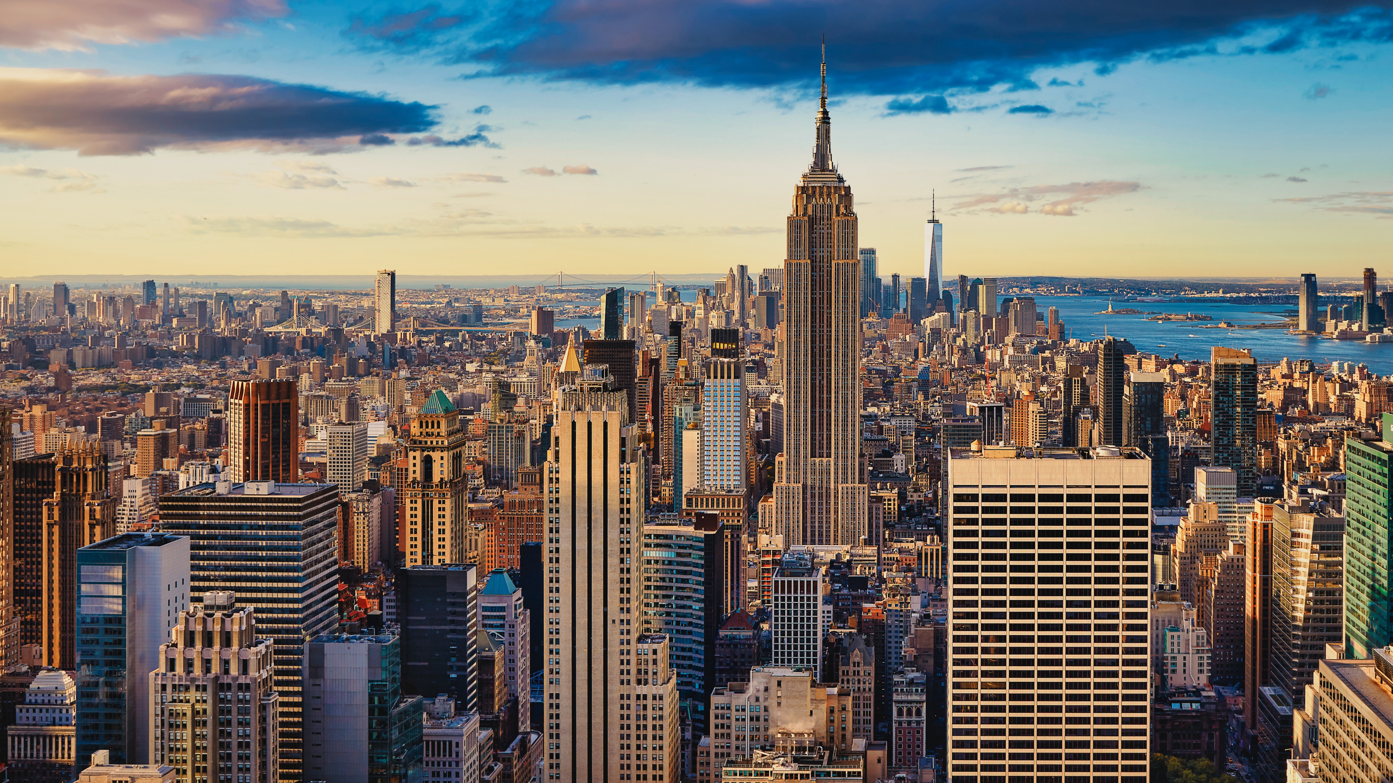New York City Wallpaper 4K, Empire State Building, Cityscape