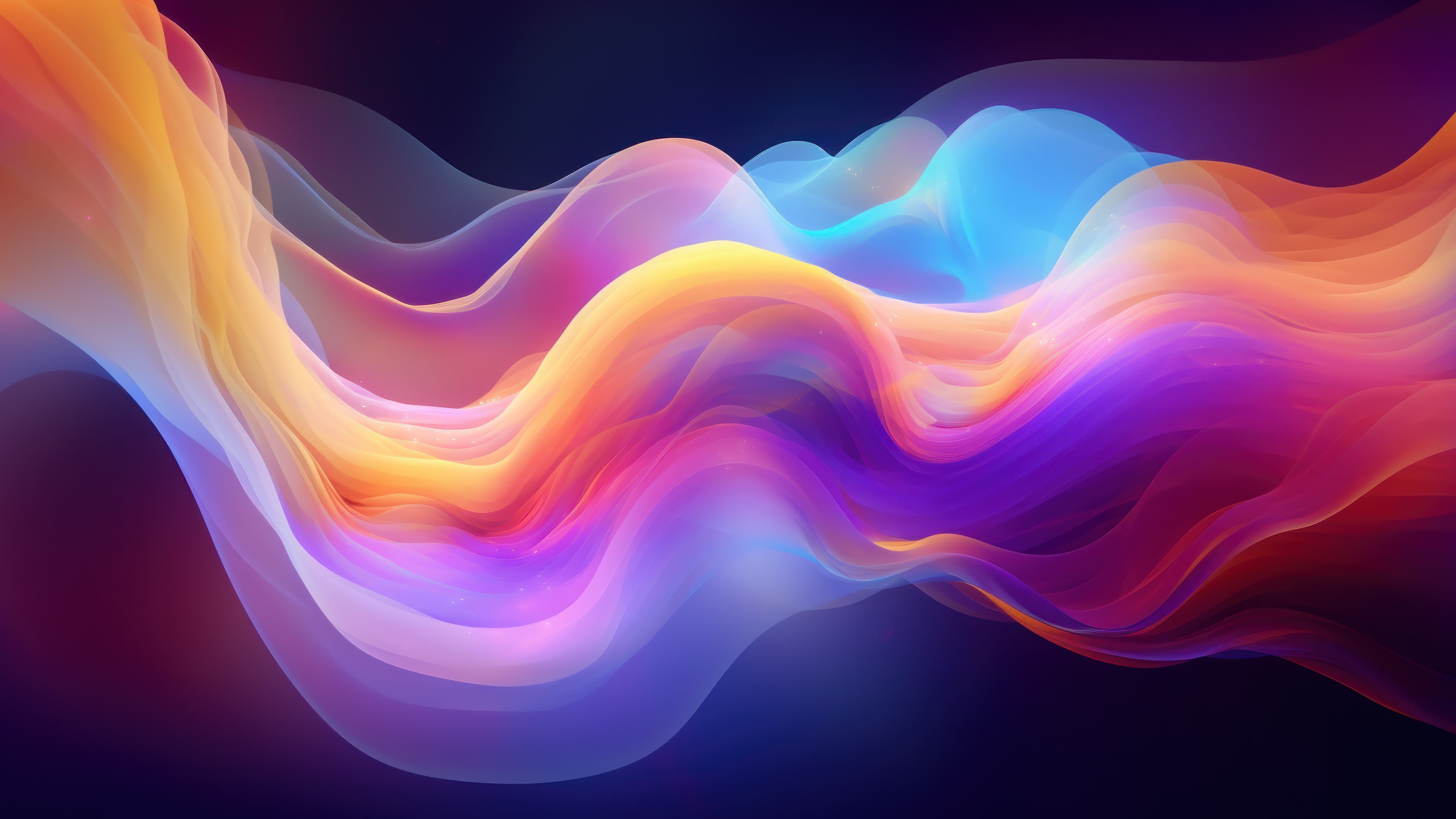 Abstract Vibrant Glowing Layers 4K Wallpaper High Quality 4K Wallpaper For Free