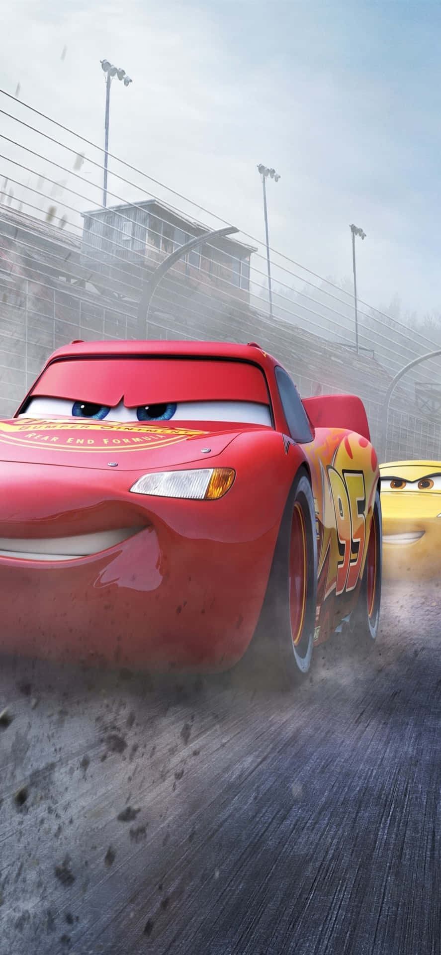 Download Happy Racing McQueen iPhone X Cars Background