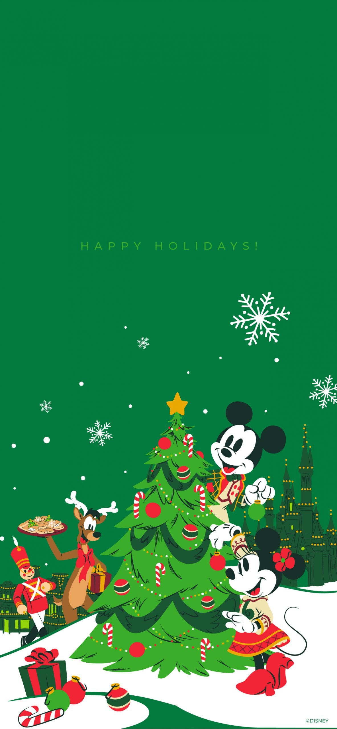 2023 Mickey And Minnie “Happy Holidays” Wallpaper