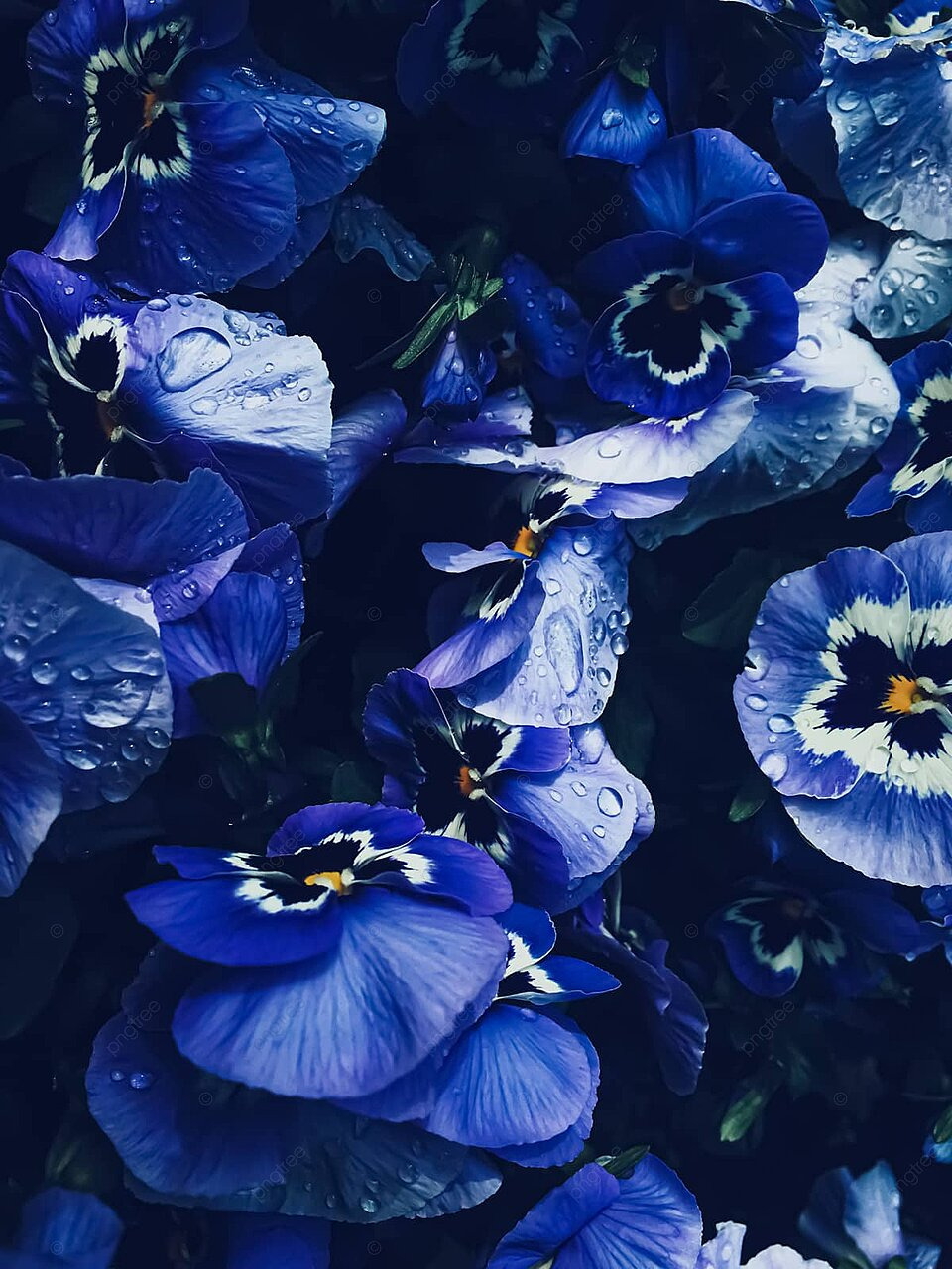 Natures Beauty A Blue Flower Blooms Against A Dark Background Photo And Picture For Free Download