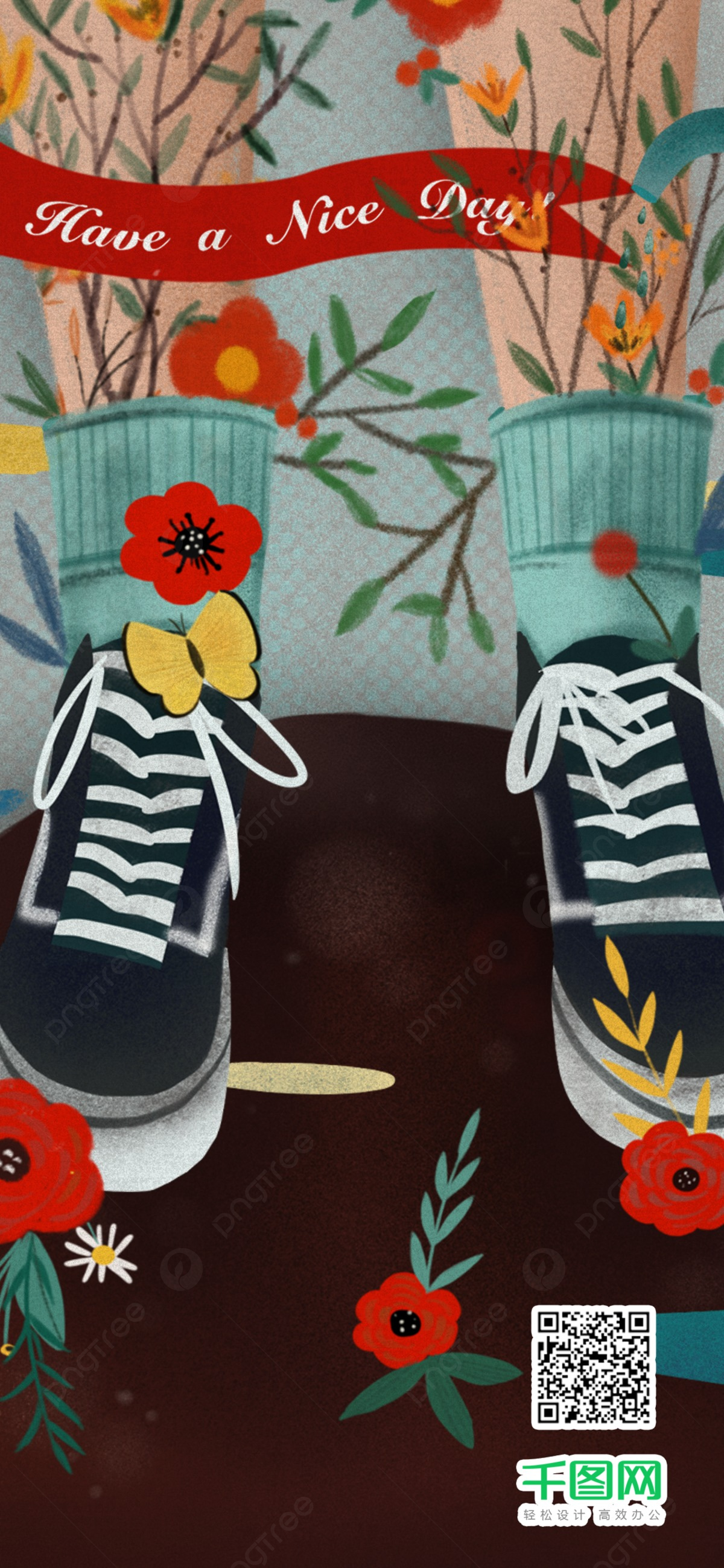 Shoes Original Hand Painted Mobile Phone Wallpaper Background Wallpaper Image For Free Download