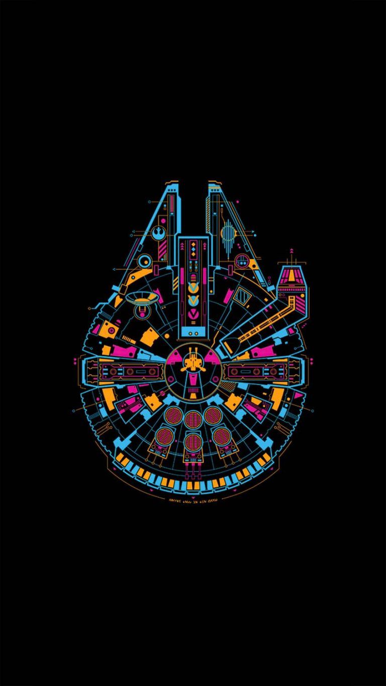 Star Wars Ship Minimal iPhone Wallpaper HD