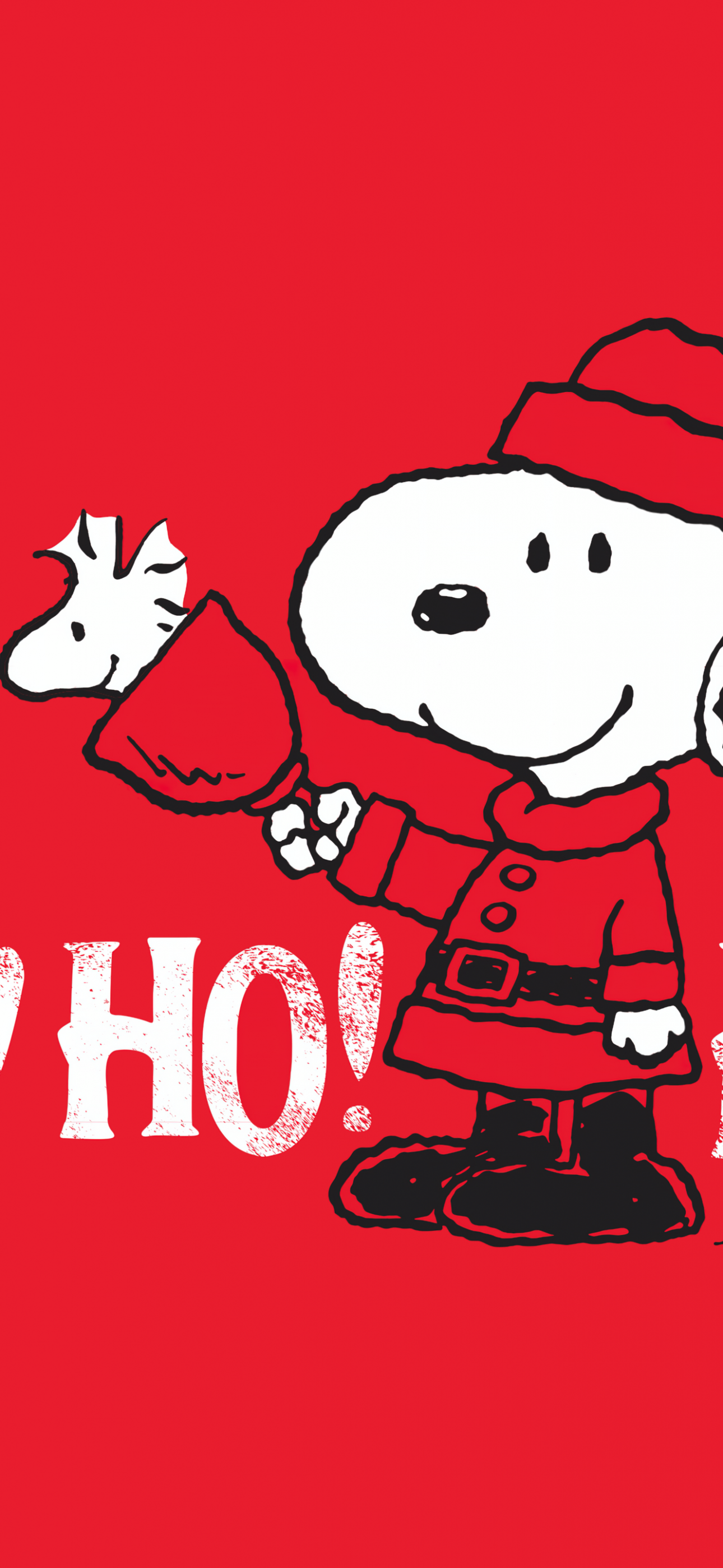 Snoopy Wallpaper 4K, Santa Claus, Red aesthetic, 5K