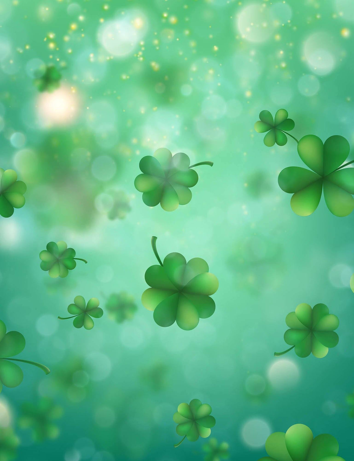 Bokeh Clover Spring Background Photography Backdrop