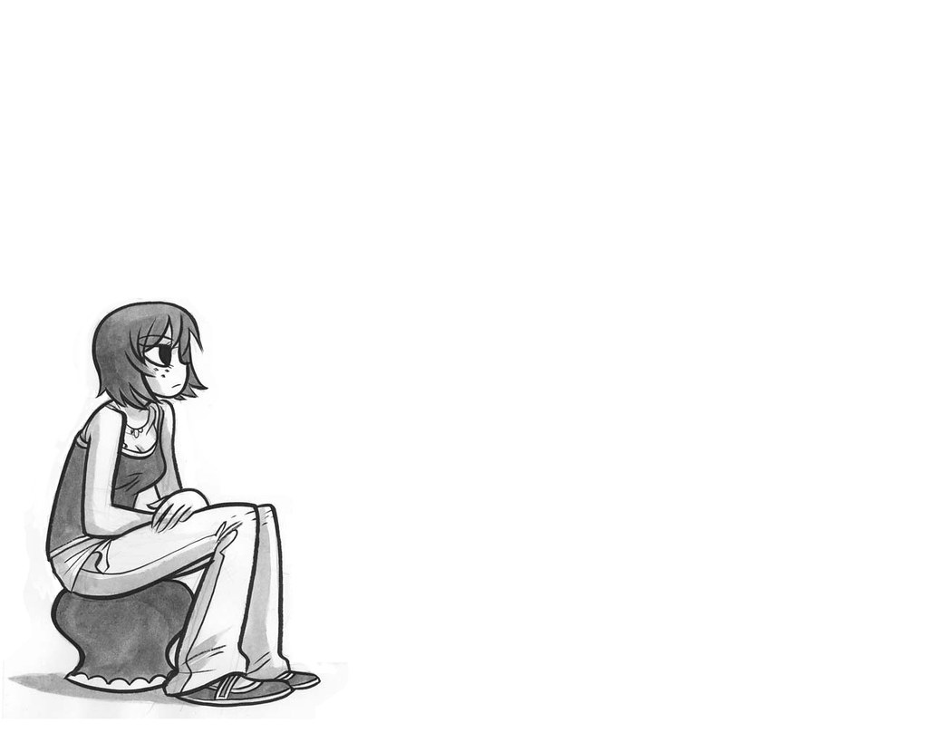 Kim Pine Wallpaper. A wallpaper version of a Kim Pine sketc