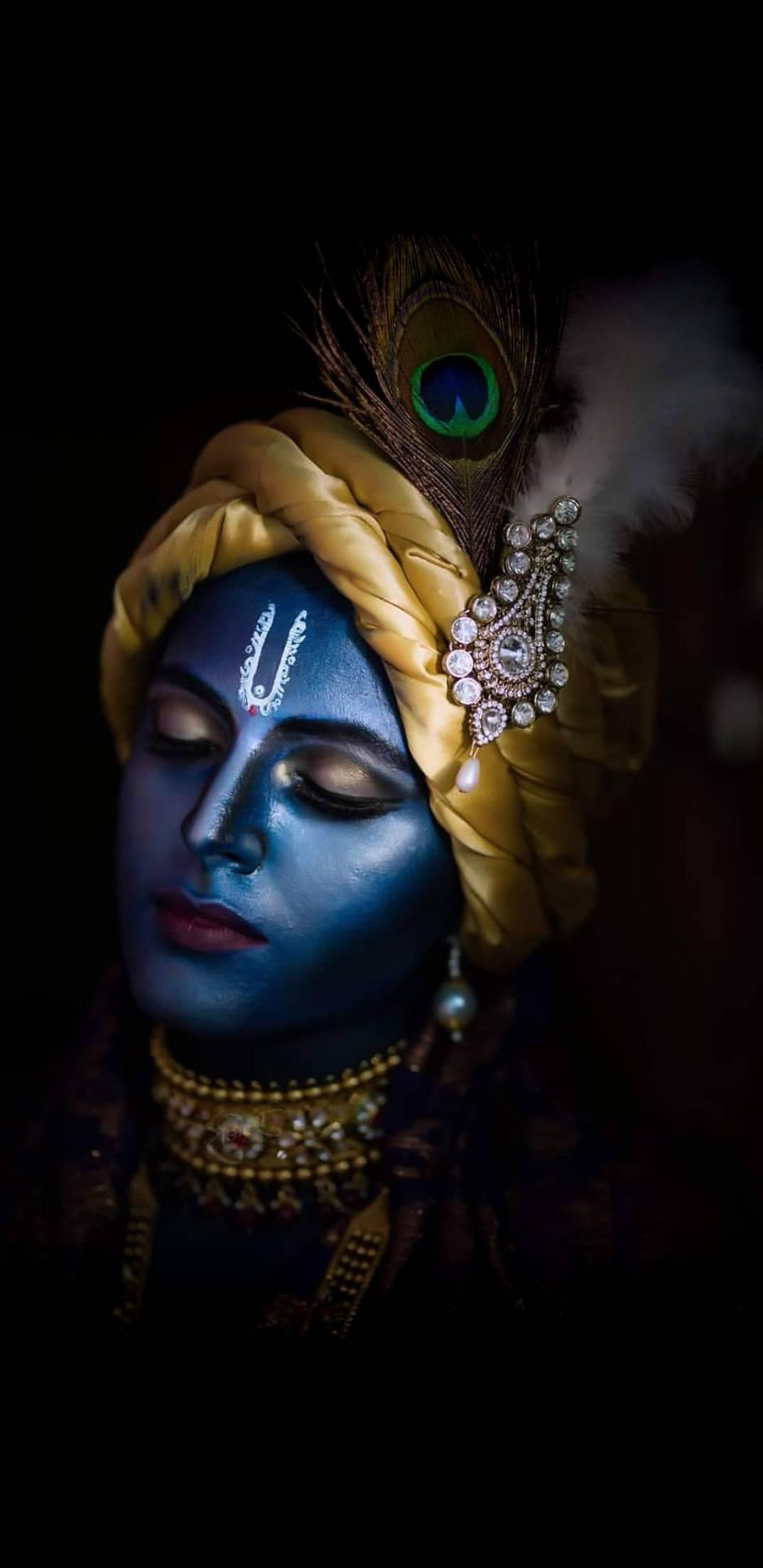 Dark Krishna Wallpaper Classic Krishna Wallpaper Digital Download