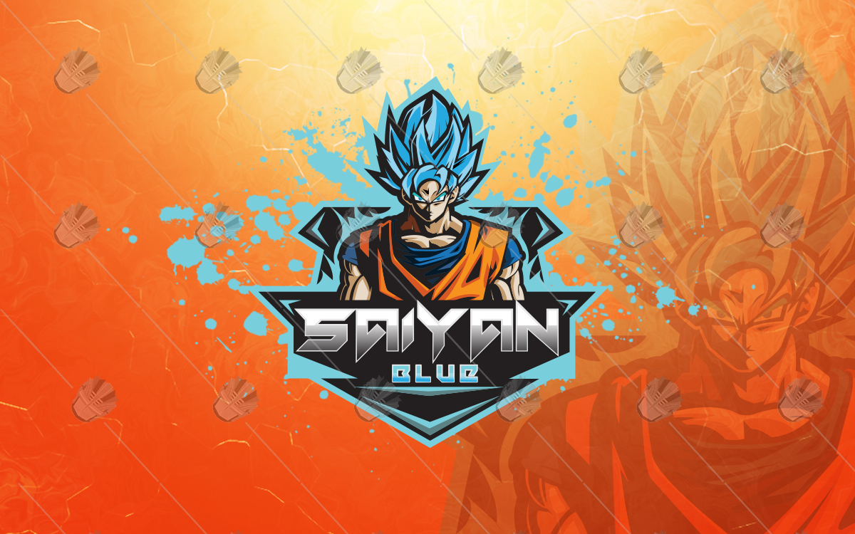Dragon Ball Z eSports Logo. Guku Saiyan Mascot Logo