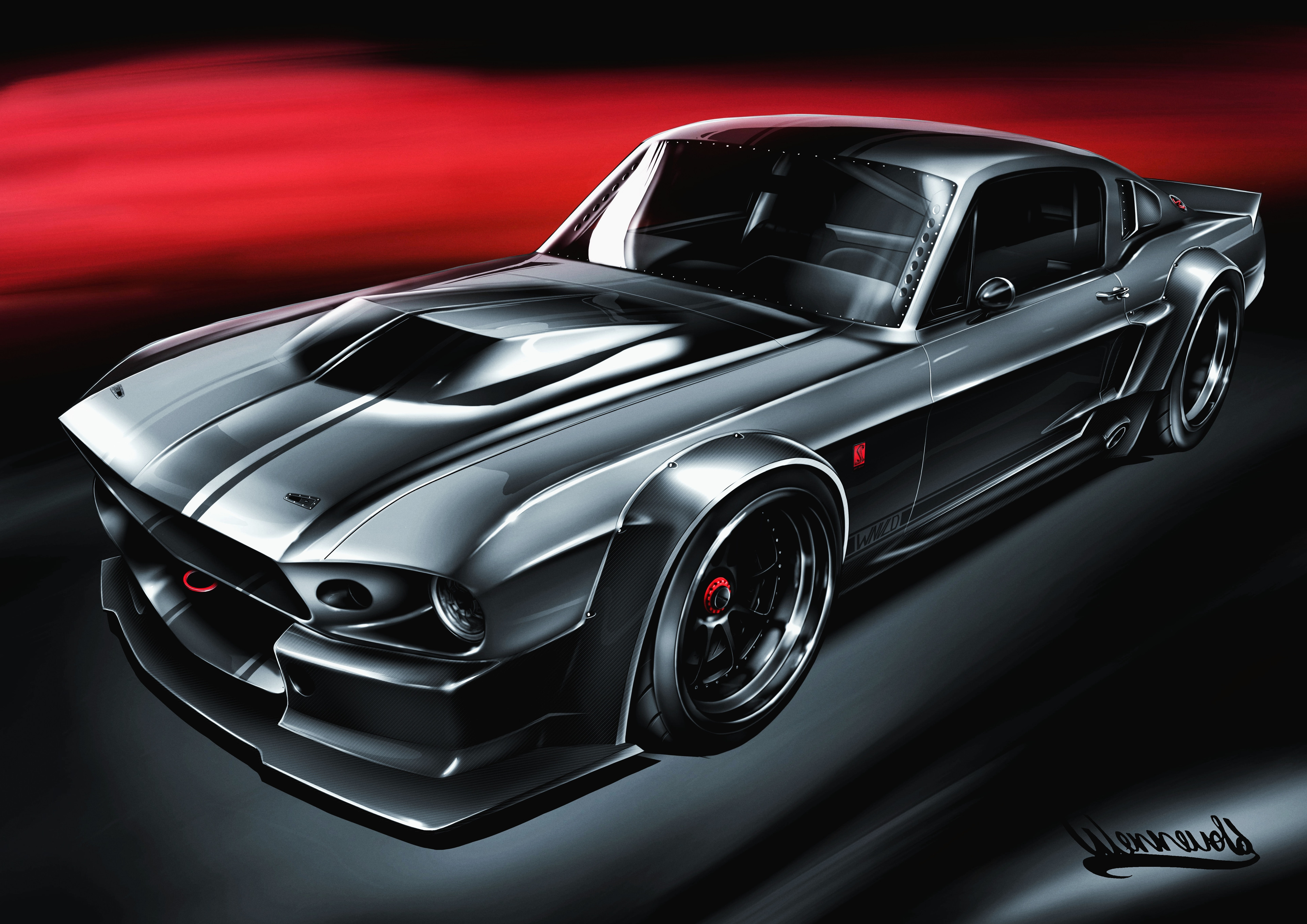 Ford Mustang Eleanor Rendering