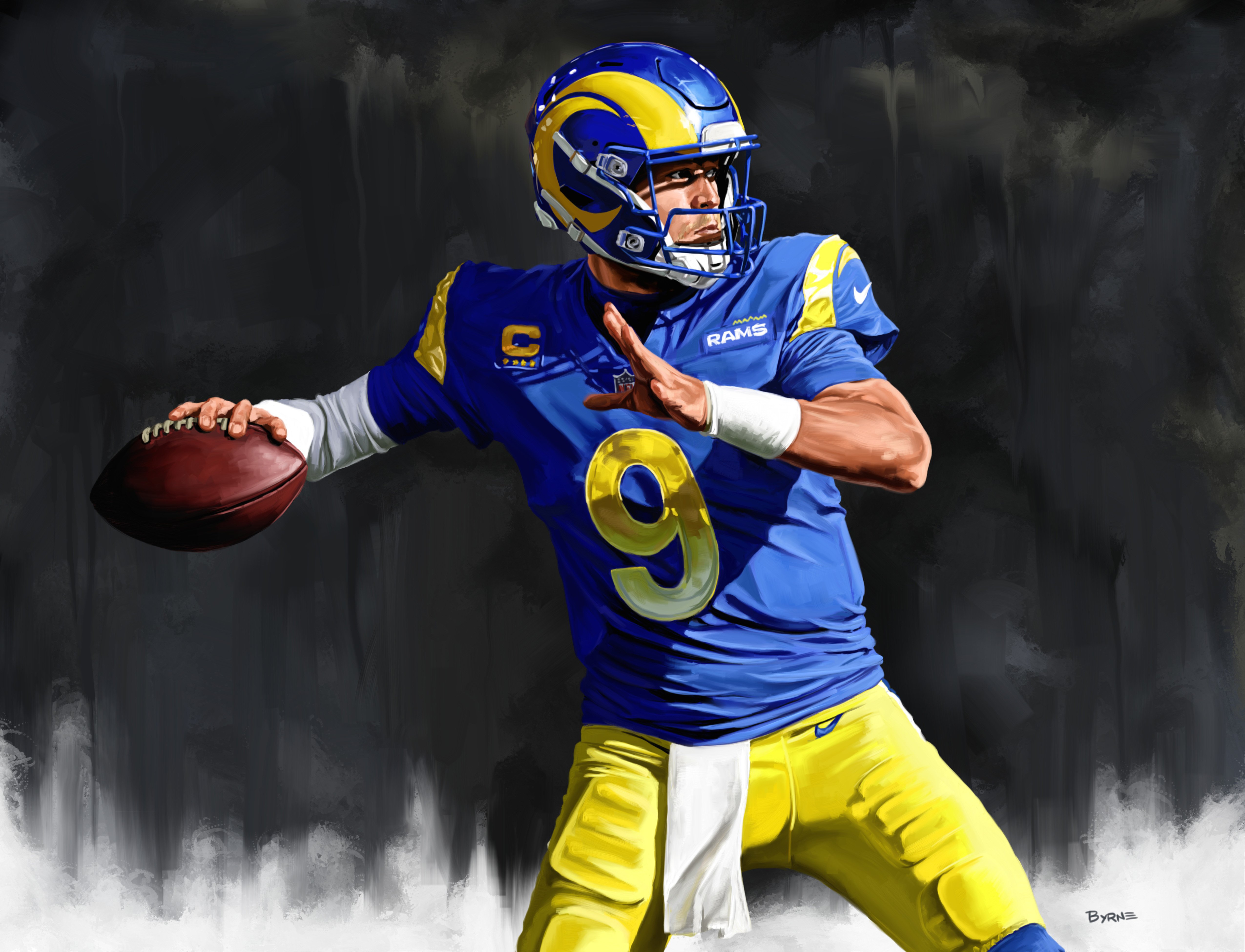 Matthew Stafford Los Angeles Rams Giclee Series