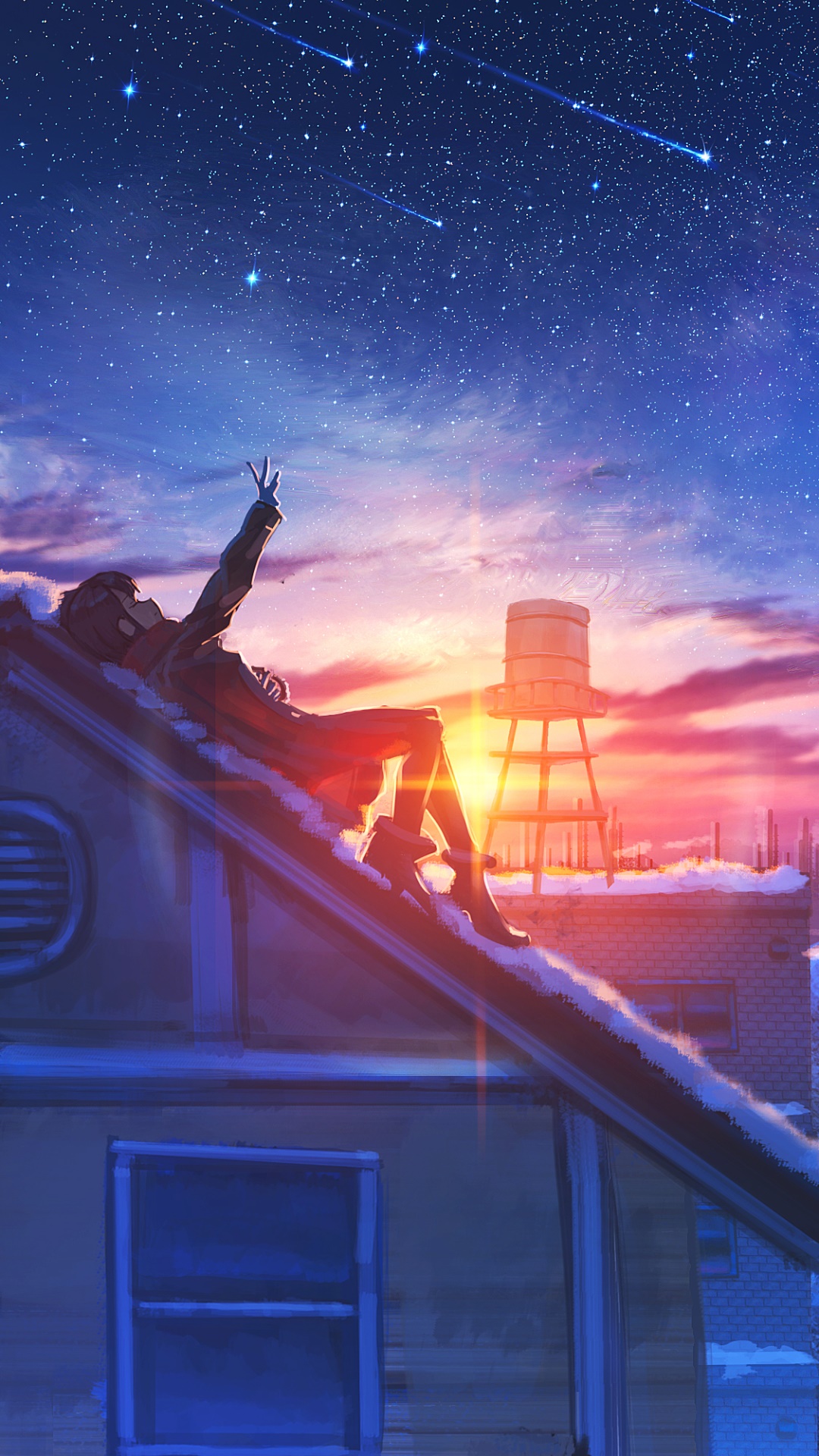 Anime Original, Starry Sky, 1080x1920 Phone HD Wallpaper