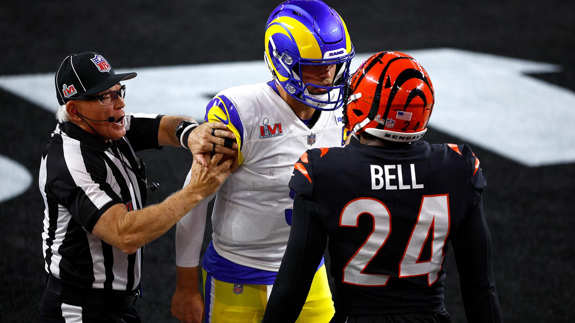 Mic'd Up: What Rams' Matthew Stafford said in heated exchange after Bengals' hard hit on Cooper Kupp in Super Bowl 56