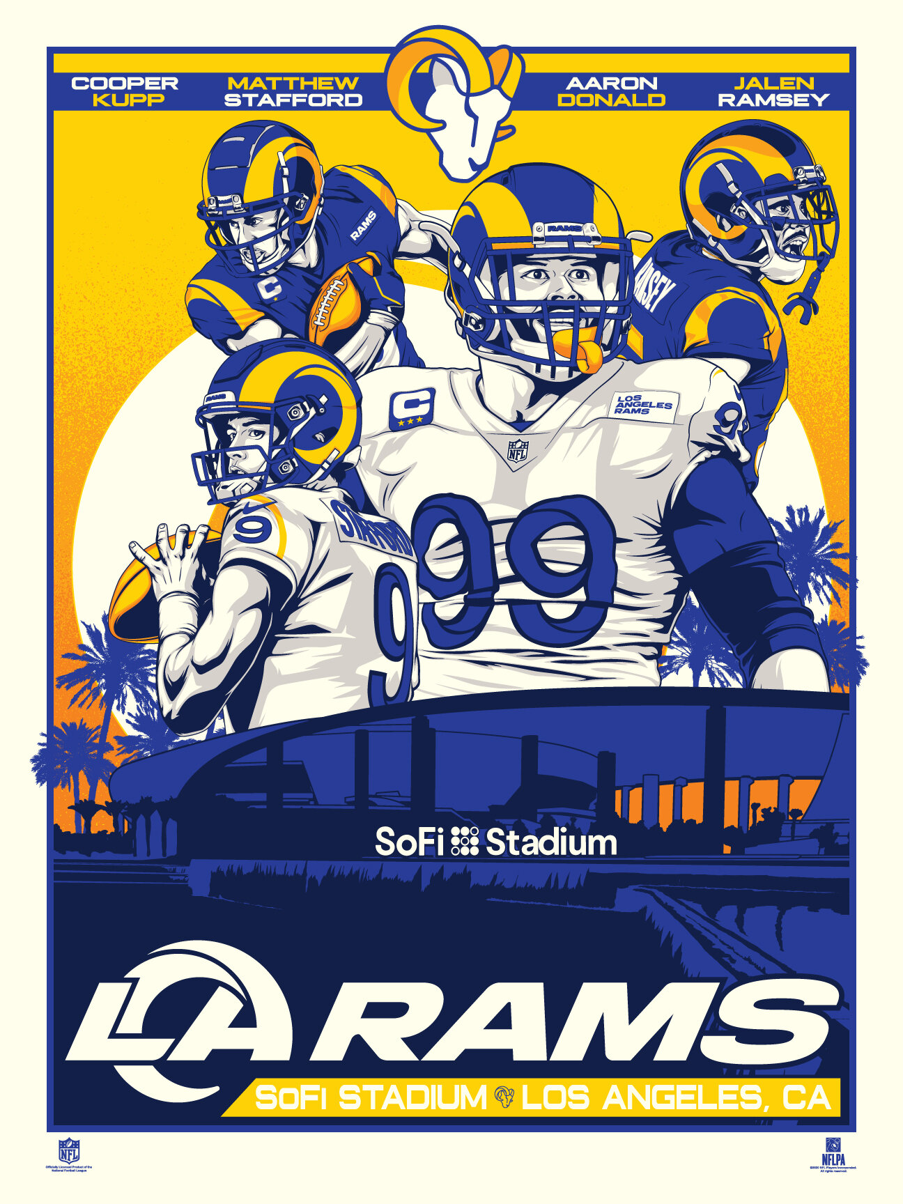 LOS ANGELES RAMS: COOPER KUPP, MATTHEW STAFFORD, AARON DONALD & JALEN RAMSEY