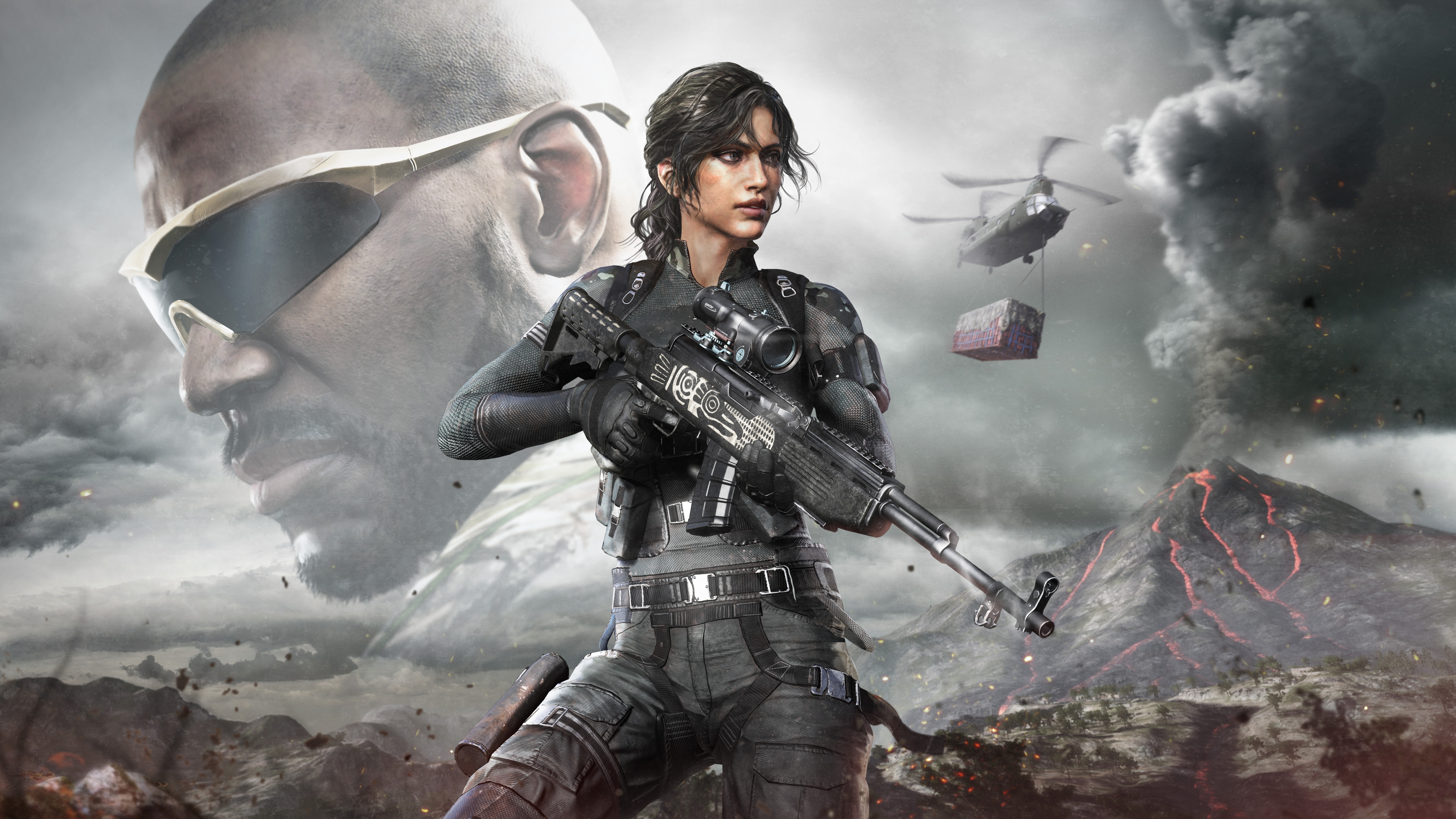 Download wallpaper 7680x4320 pubg, sniper girl, season 9, 2022 8k wallpaper, 7680x4320 8k background, 28076