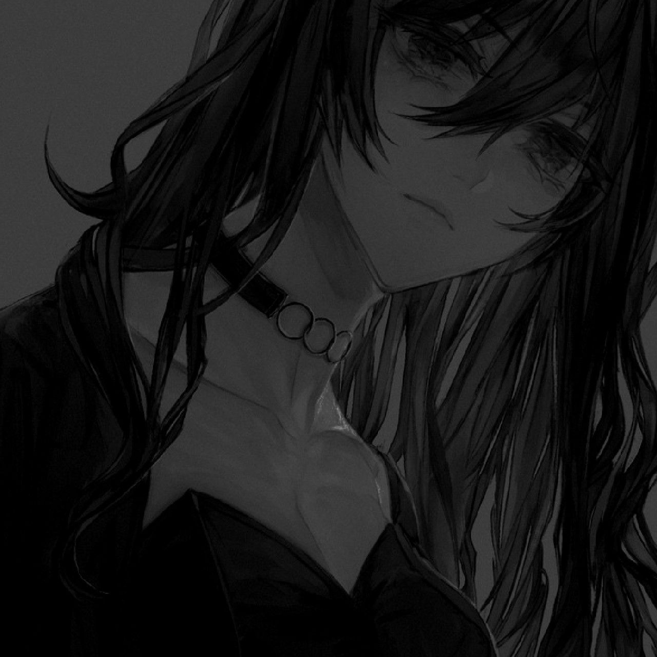 Art References. Dark anime girl, Raining aesthetic anime, Black and white aesthetic