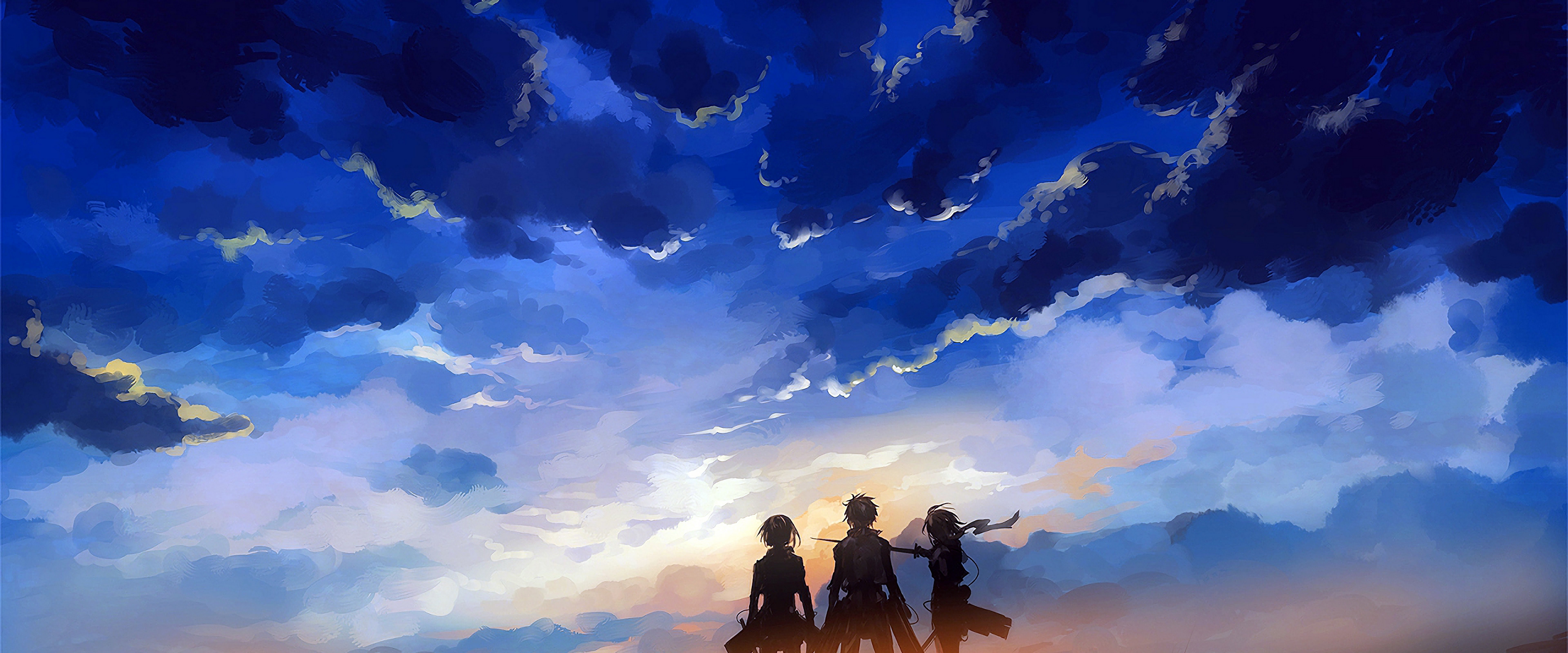 Attack on Titan Eren Armin Mikasa 4K Wallpaper