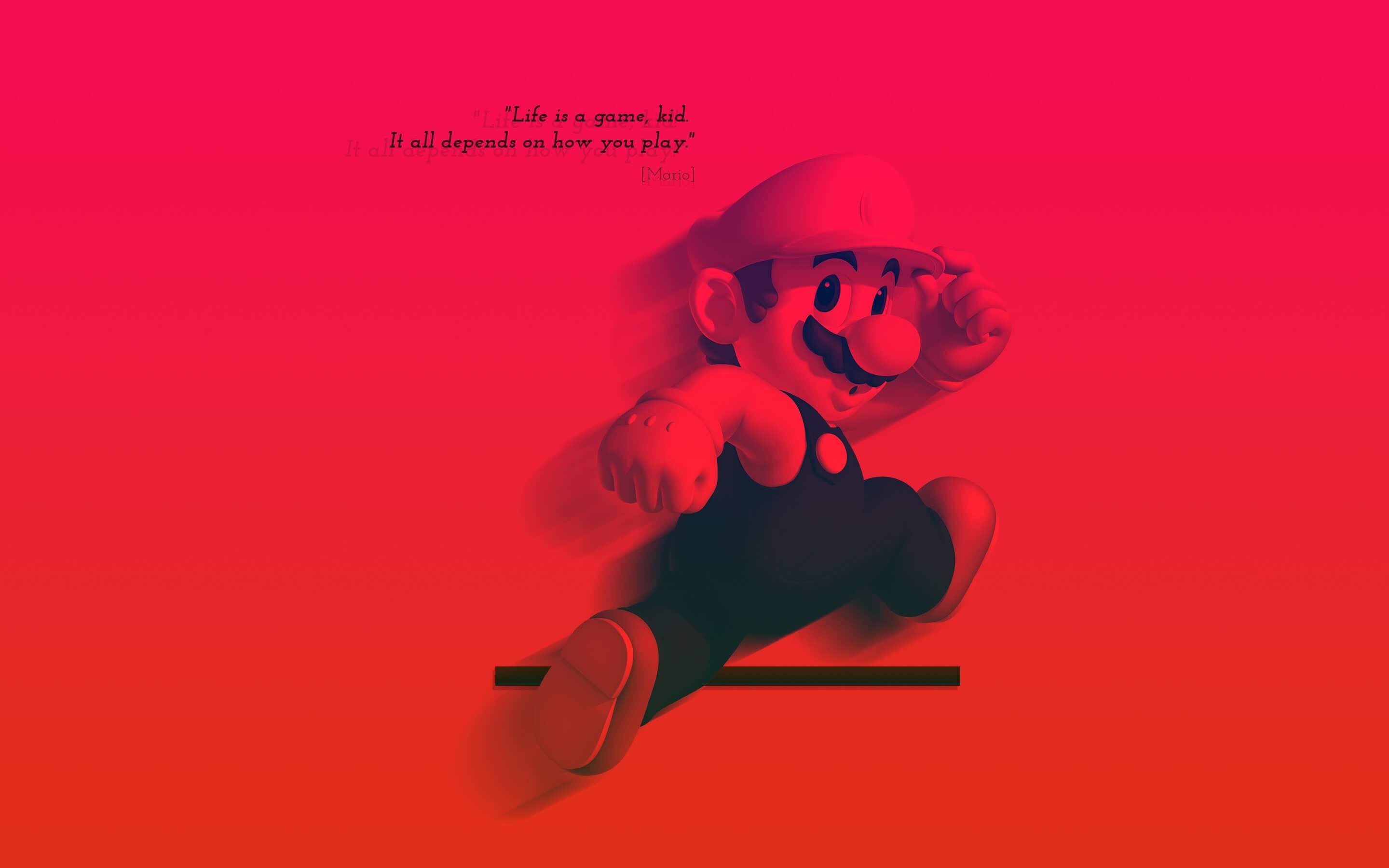 Life Is A Game Mario 4K Wallpaper • GamePhD