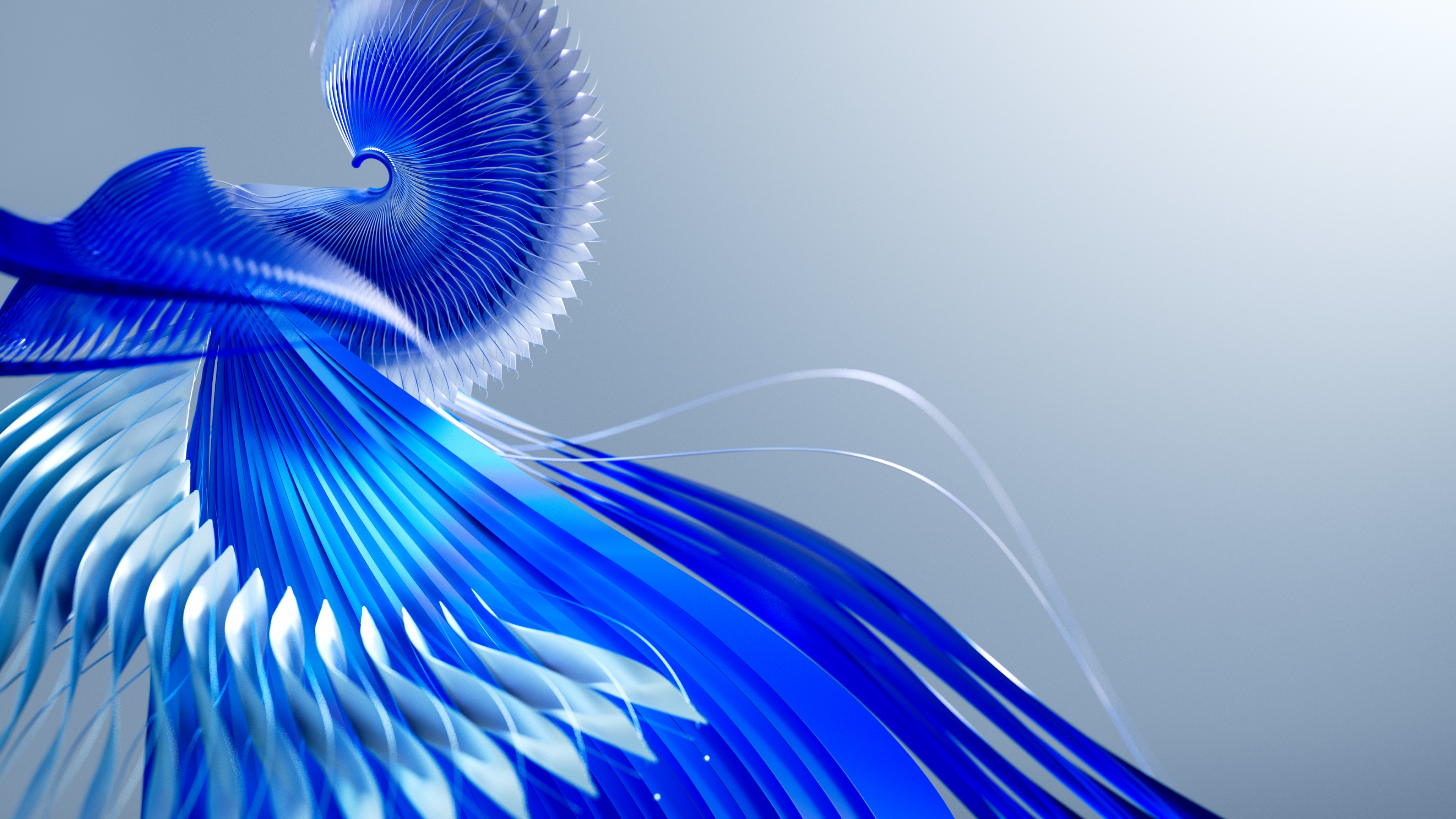 Design Wallpaper 4K, Blue, Pattern, Imagination