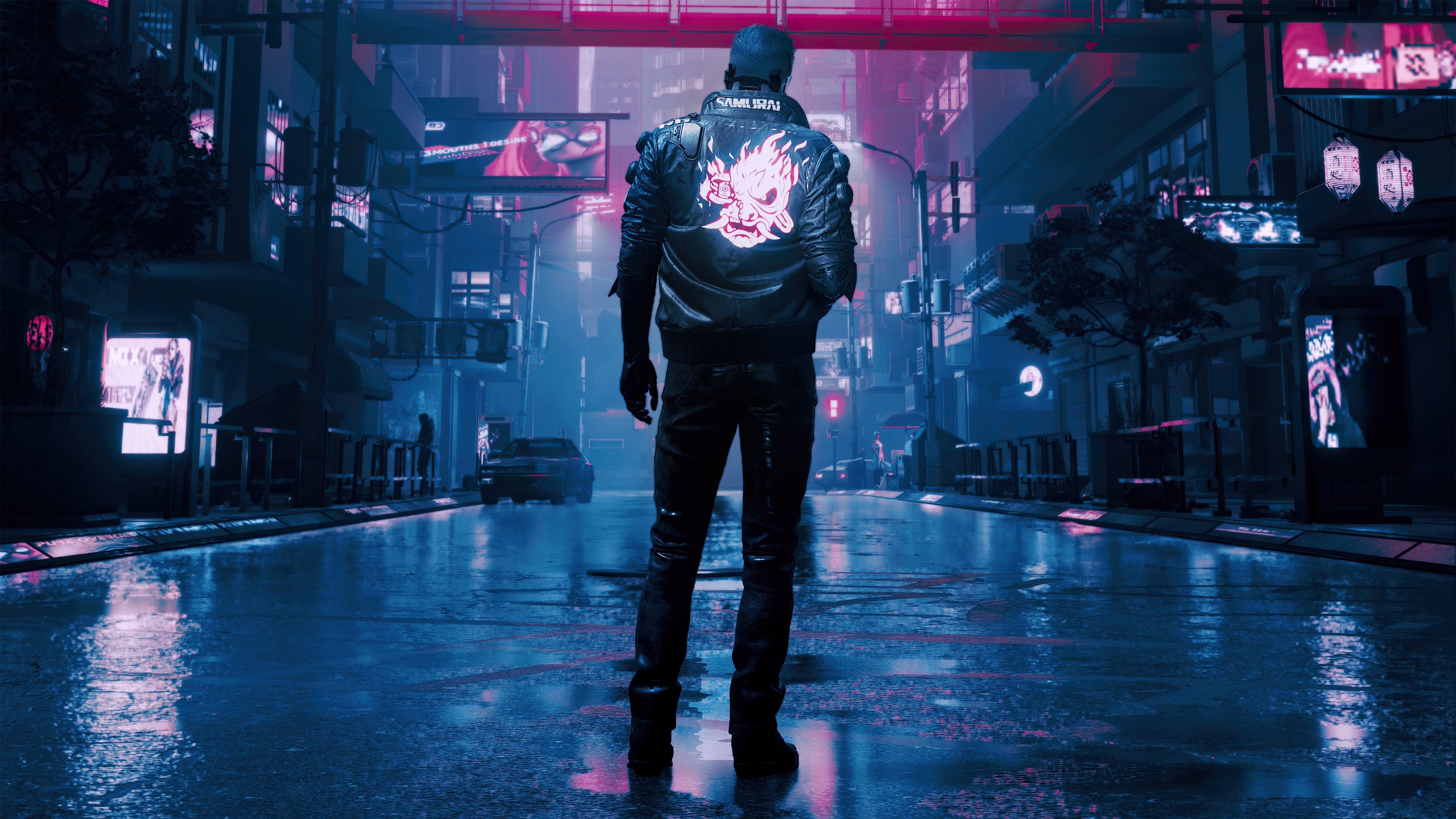 Samurai Wallpaper 4K, Cyberpunk 2077, Leather jacket