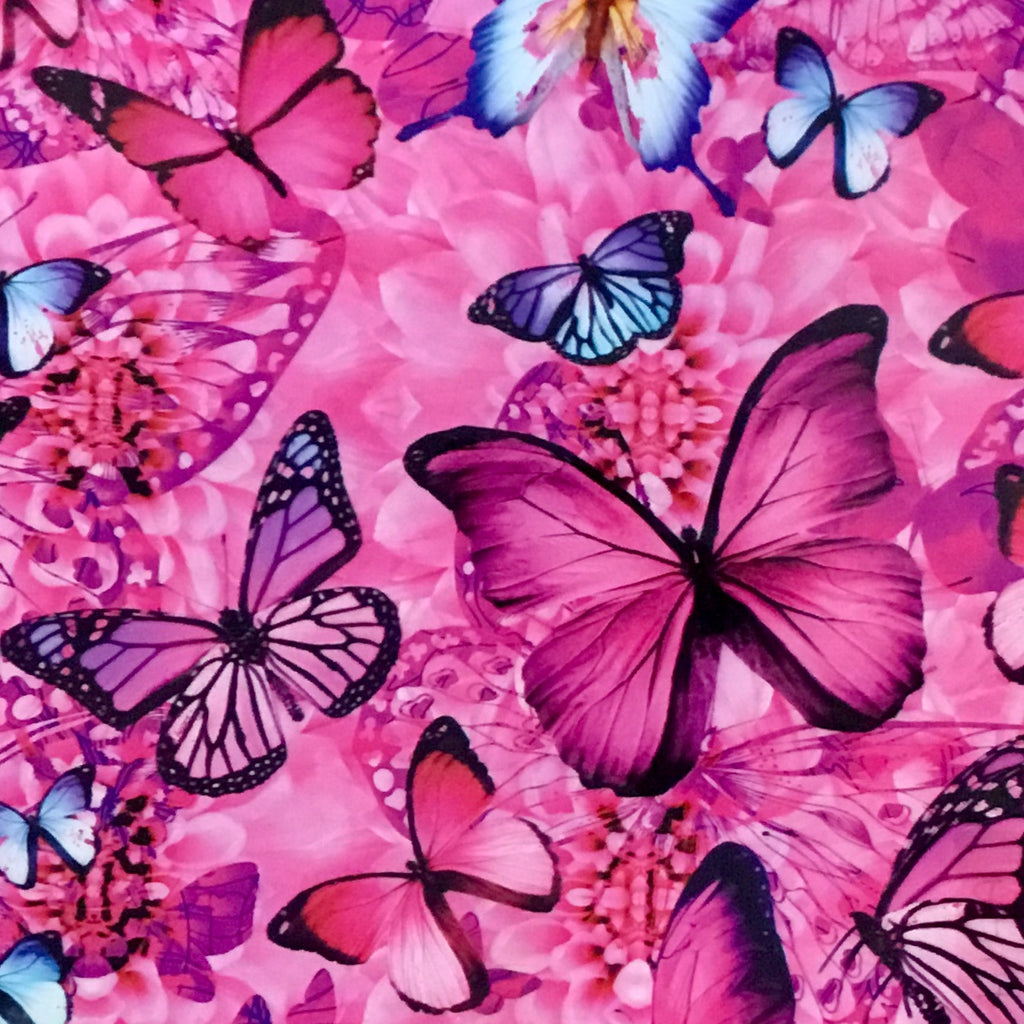PINK BLUE BUTTERFLIES HYDROGRAPHIC FILM