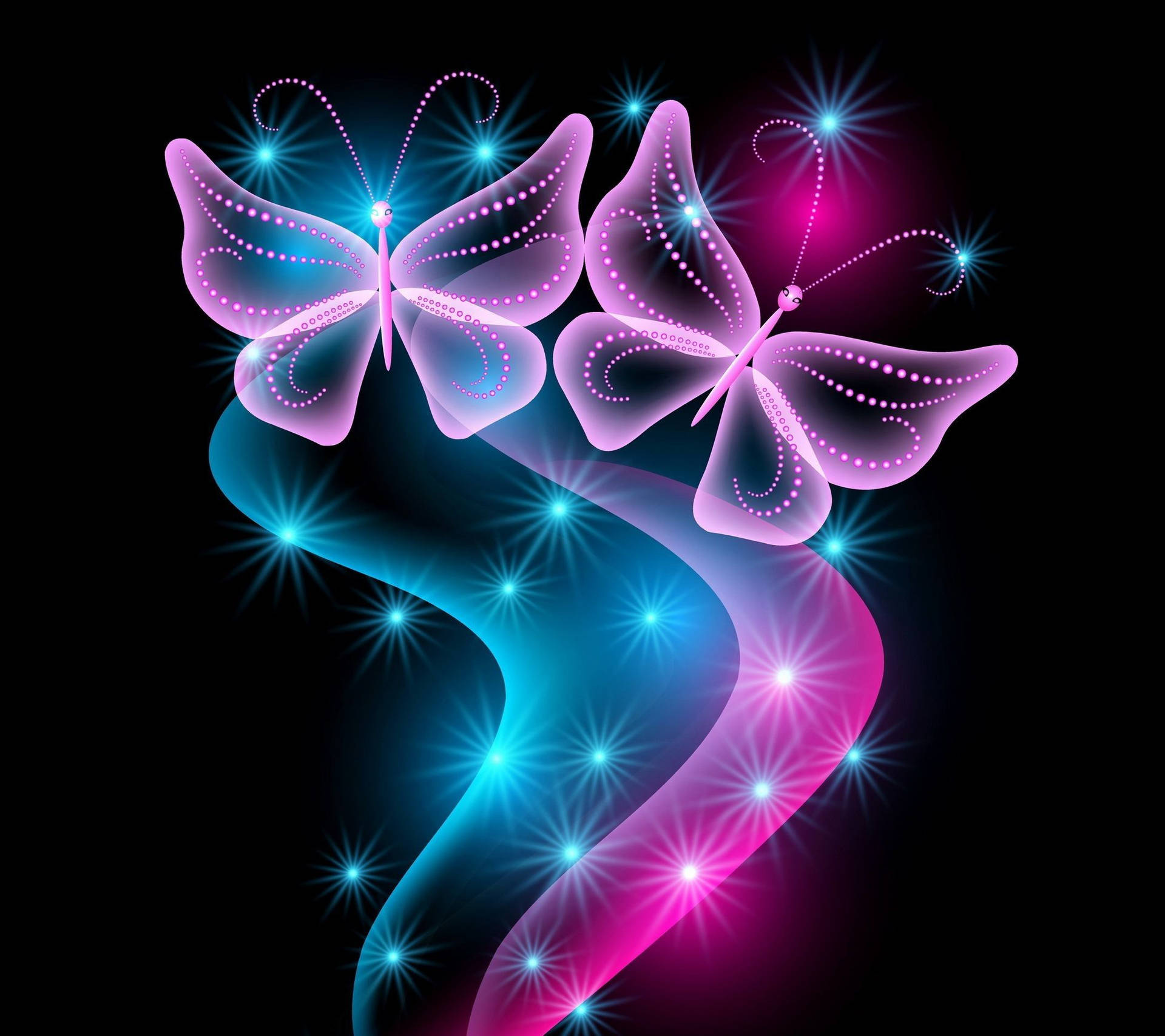 Download Cute Pink Butterfly With Pink
