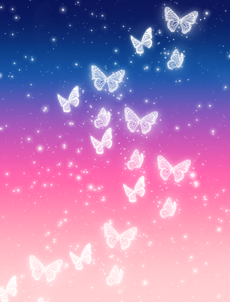 Butterfly nighty sky wallpaper