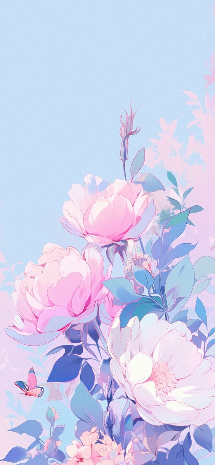Preppy Flower Blue Wallpapers Wallpaper Cave