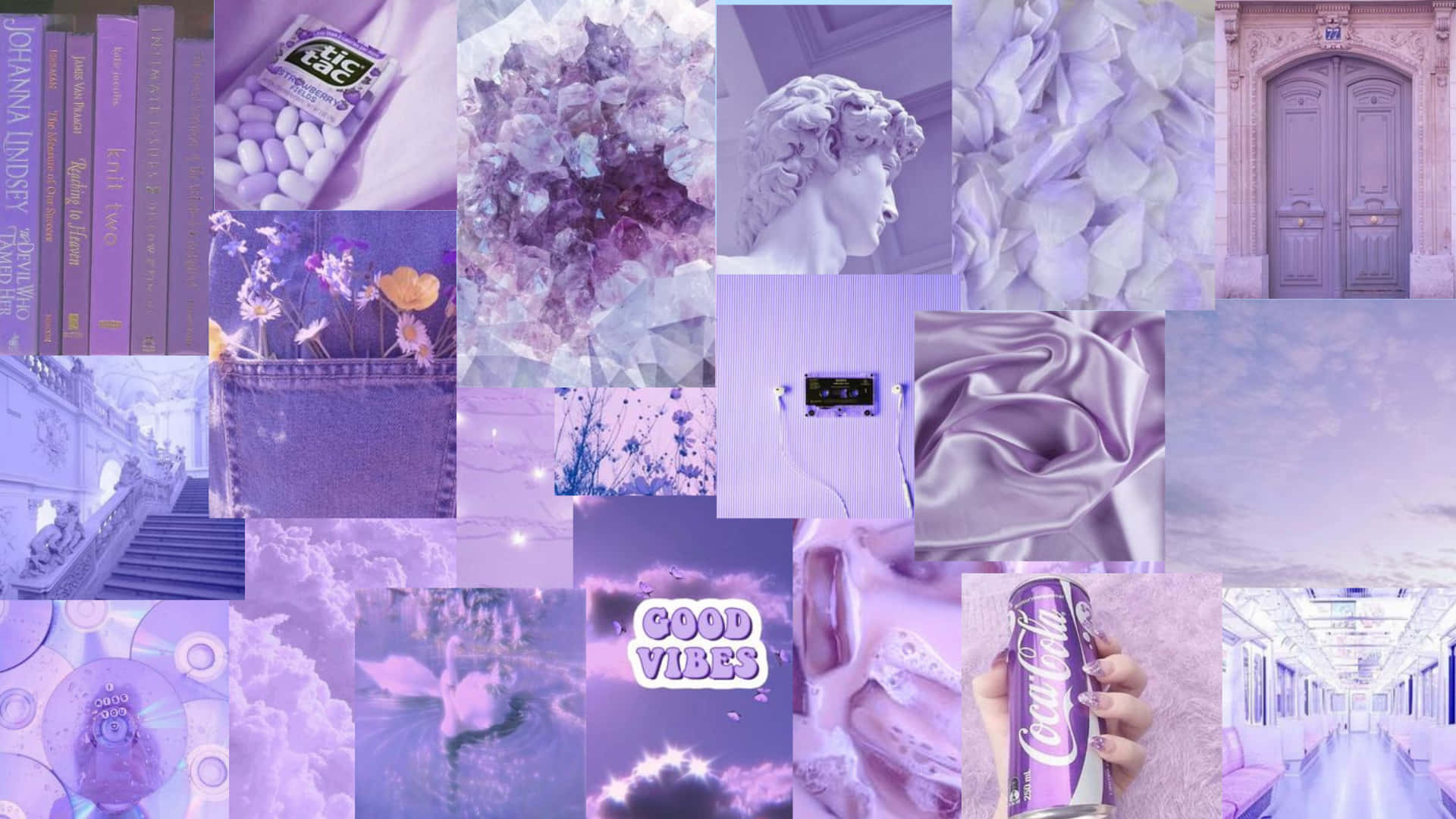 Purple Aesthetic Collage Wallpaper