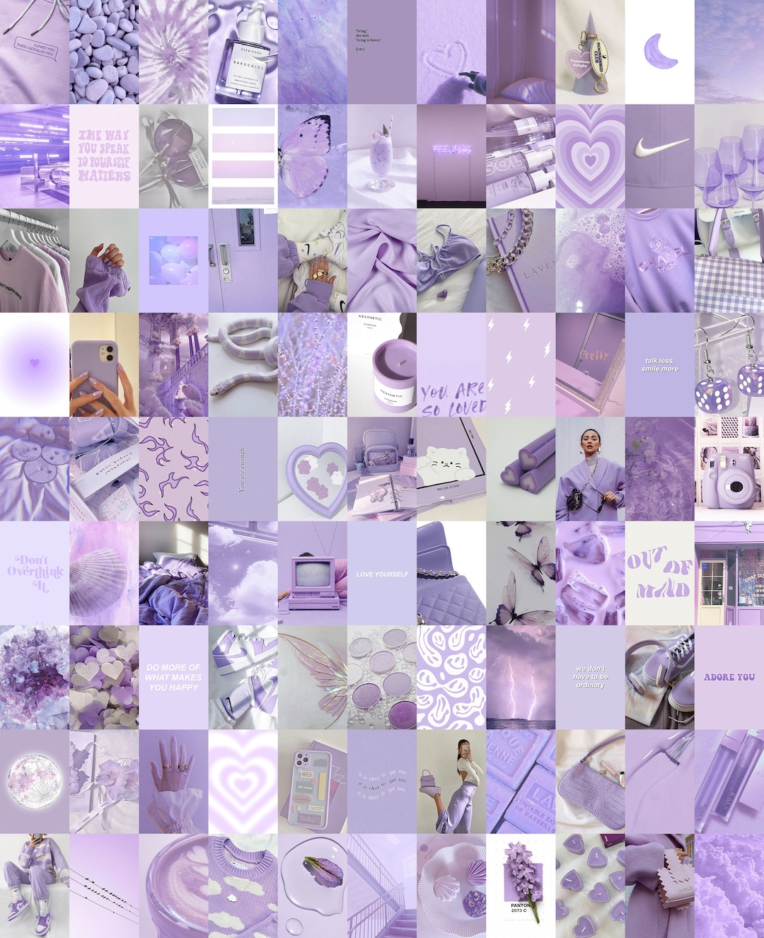 Purple Aesthetic Wall Collage Kit