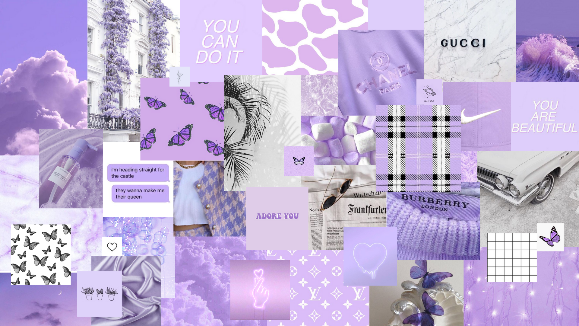 aesthetic purple collage laptop wallpaper. Pink wallpaper laptop, Cute laptop wallpaper, Cute desktop wallpaper