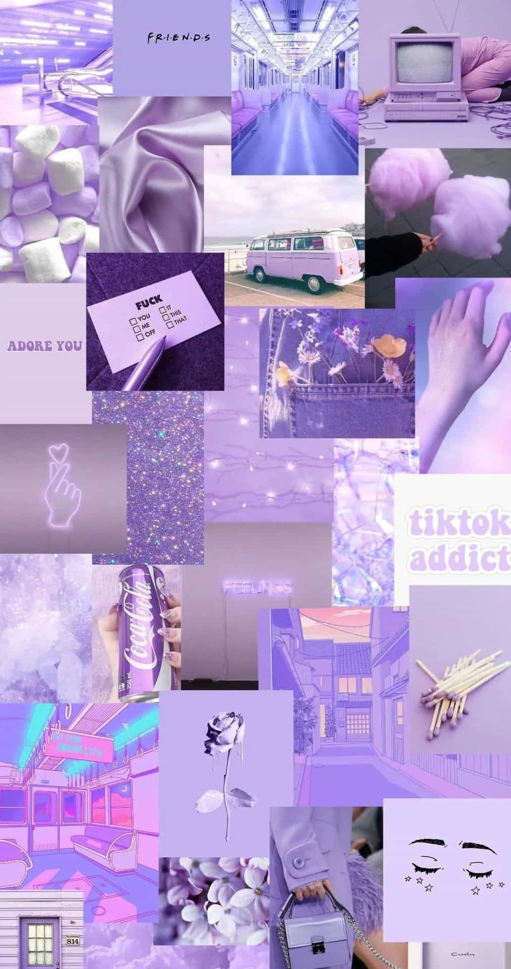Download Lilac Purple Collage Wallpaper
